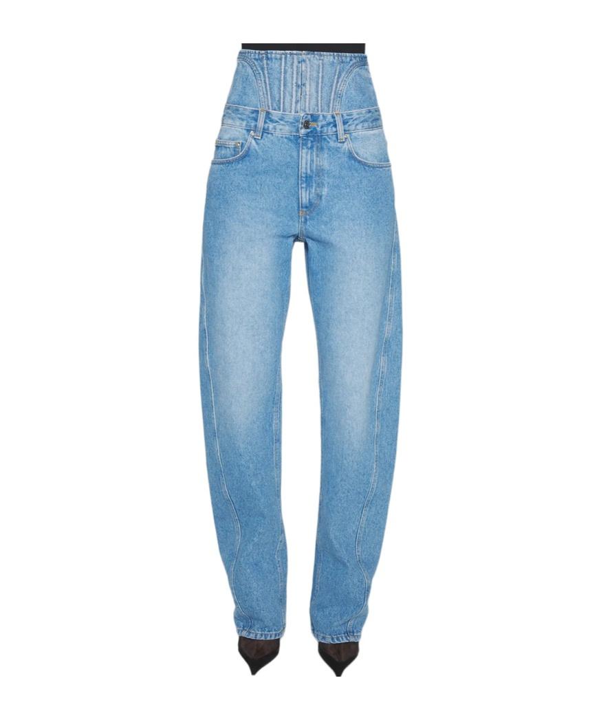 デニム・ジーパン MUGLER Women Denim Pants PA0487211 6048 BLUE Mugler Jeans for Women | Online Sale up to 65% off | Lyst