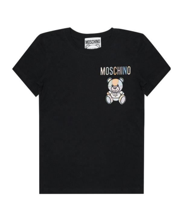 Tシャツ・カットソー Moschino Moschino Teddy Bear Organic Jersey T-Shirt MOSCHINO TEDDY BEAR ORGANIC JERSEY T-SHIRT BLACK