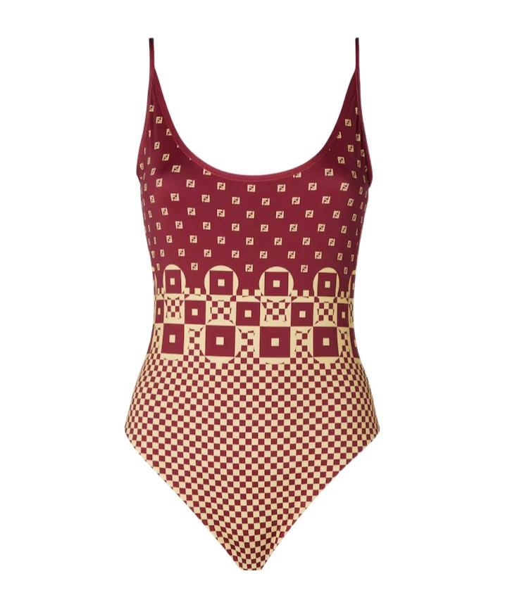 水着・ビーチグッズその他 FENDI One-shoulder swimming costume with coral Fendi Beachwear and swimwear outfits for Women | Online Sale