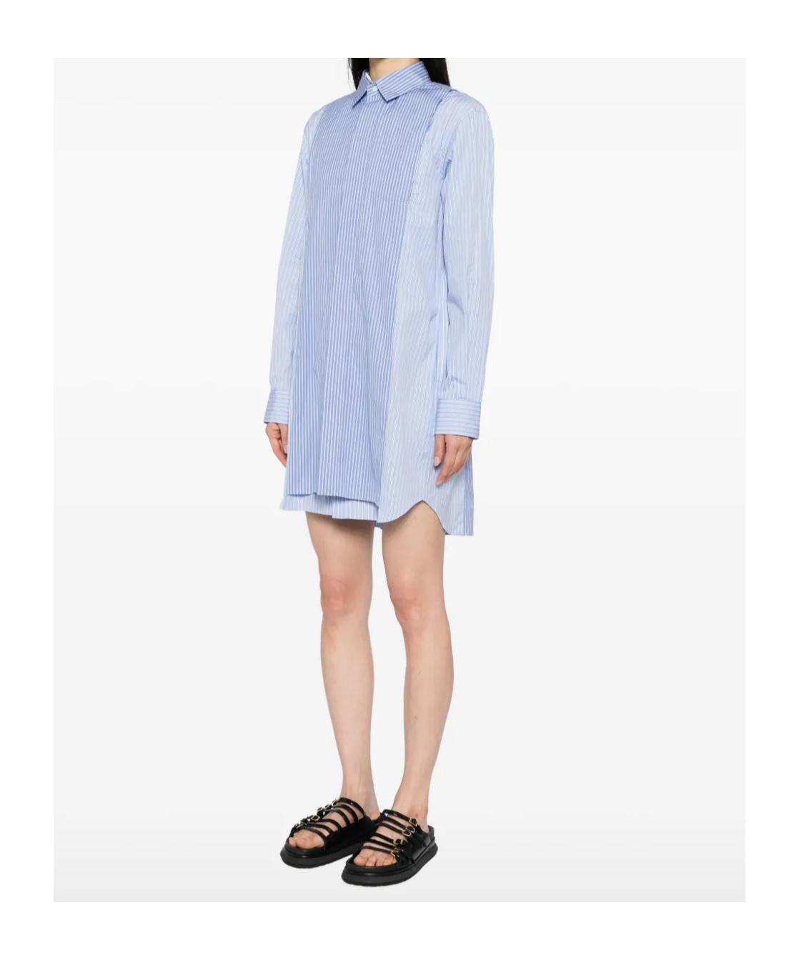ワンピース SACAI Dress draped cotton on the back Bianco Sacai Double-Faced Silk-Cotton Minidress | Saks Fifth Avenue
