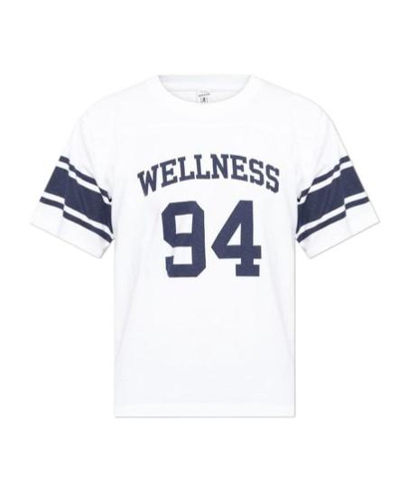 スウェット・トレーナー Sporty & Rich Agassi Short Sleeve T-Shirt White TS933WH TS93 SPORTY & RICH Short Sleeve T-Shirt - White | Garmentory