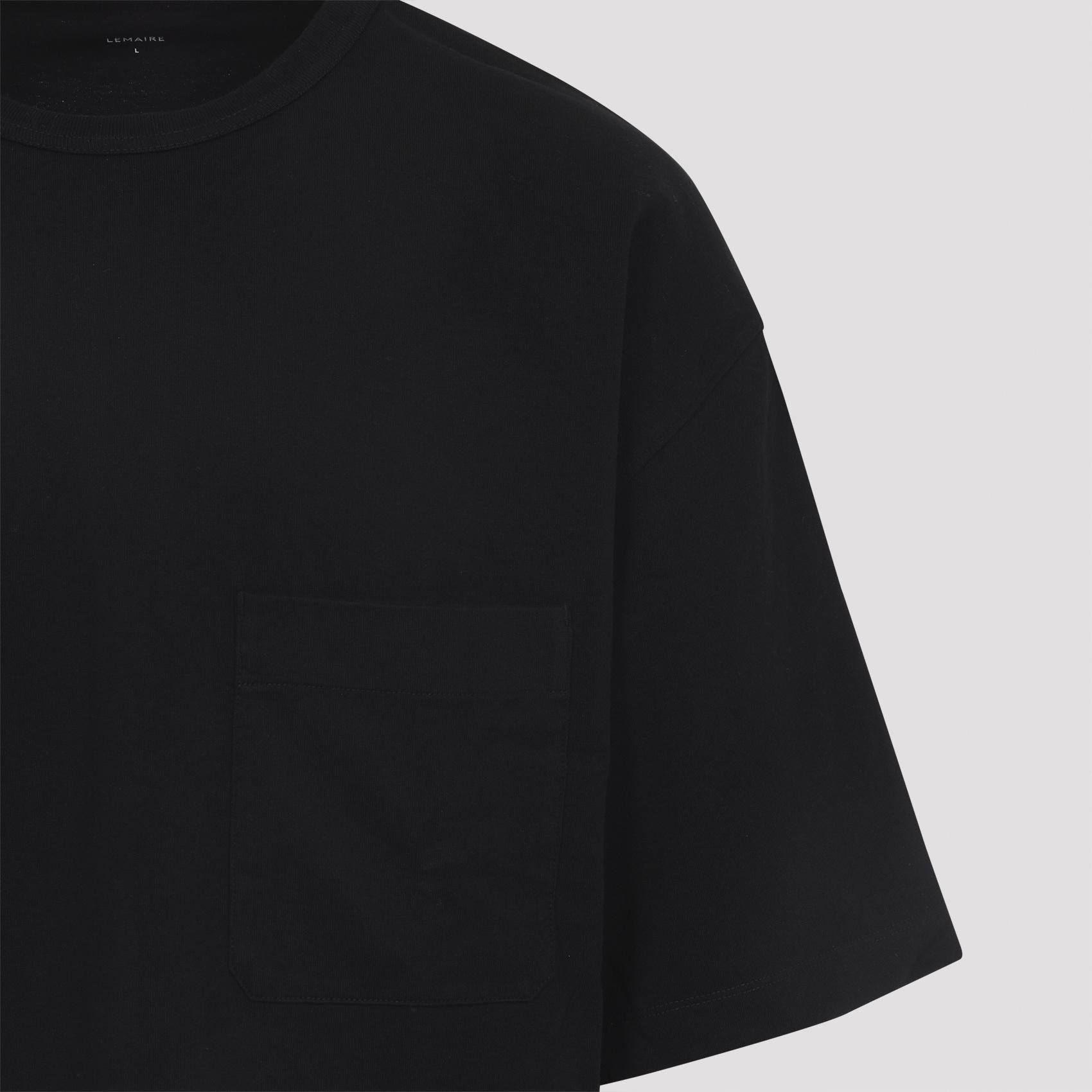 トップス lemaire round neck box T shirt Lemaire: Men's Boxy T-Shirt (Black) | DSML E-SHOP