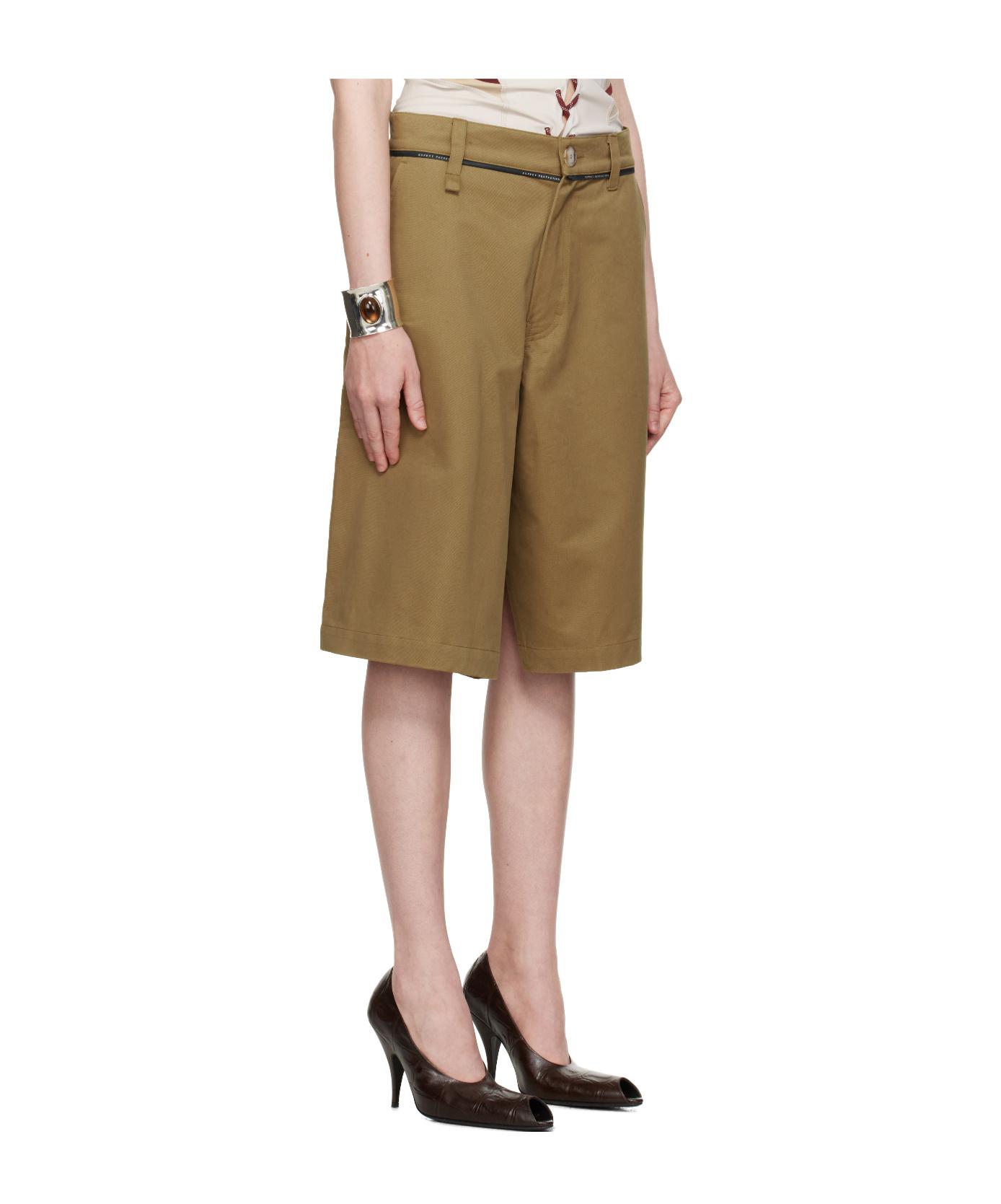 【関税込み】Martine Rose カーキ Twisted Skate ショートパンツ Khaki Twisted Skate Shorts by Martine Rose on Sale