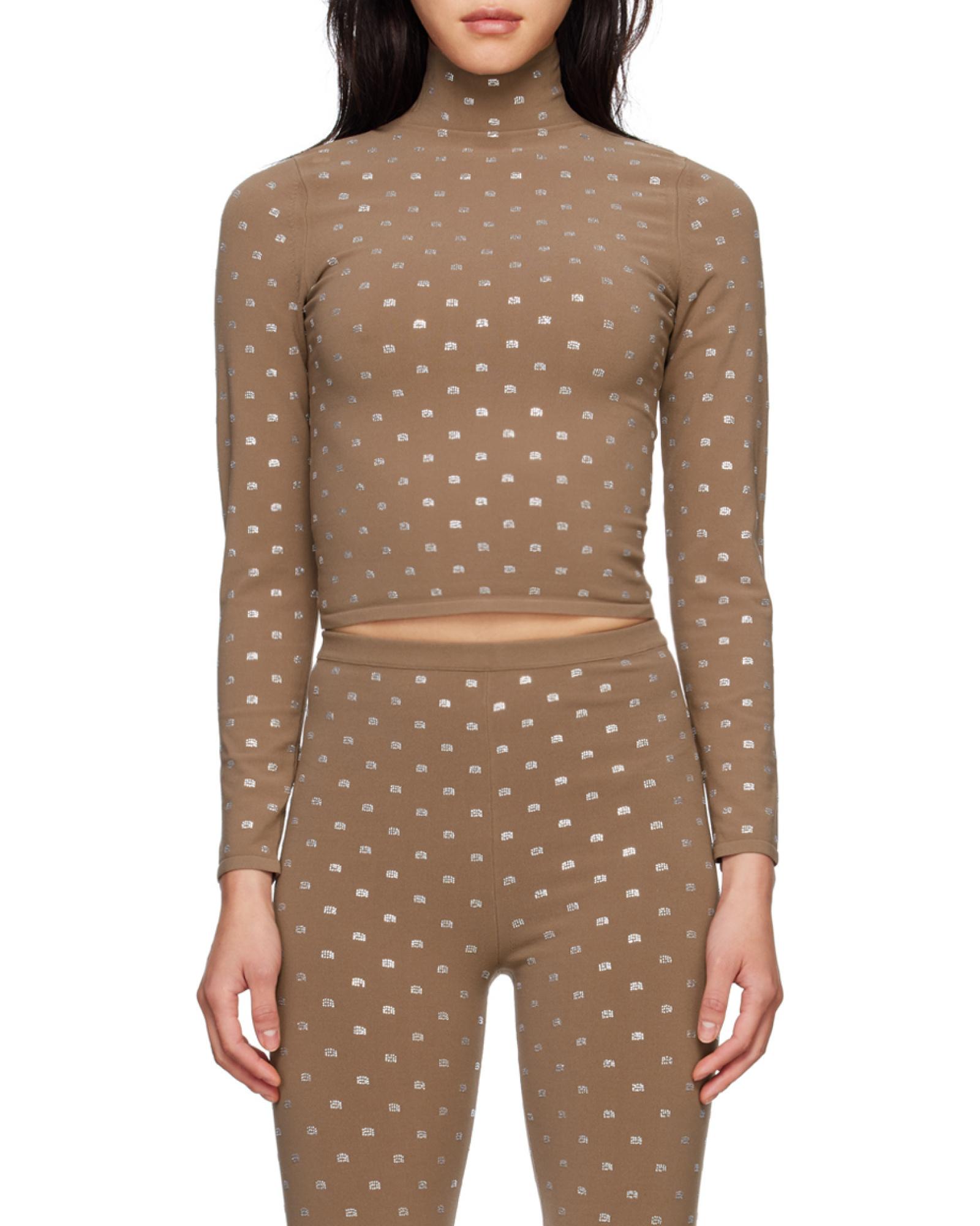 ♦Alexander Wang♦クリスタルタートルネックトップス ALEXANDER WANG ストレッチジャージー クロップド