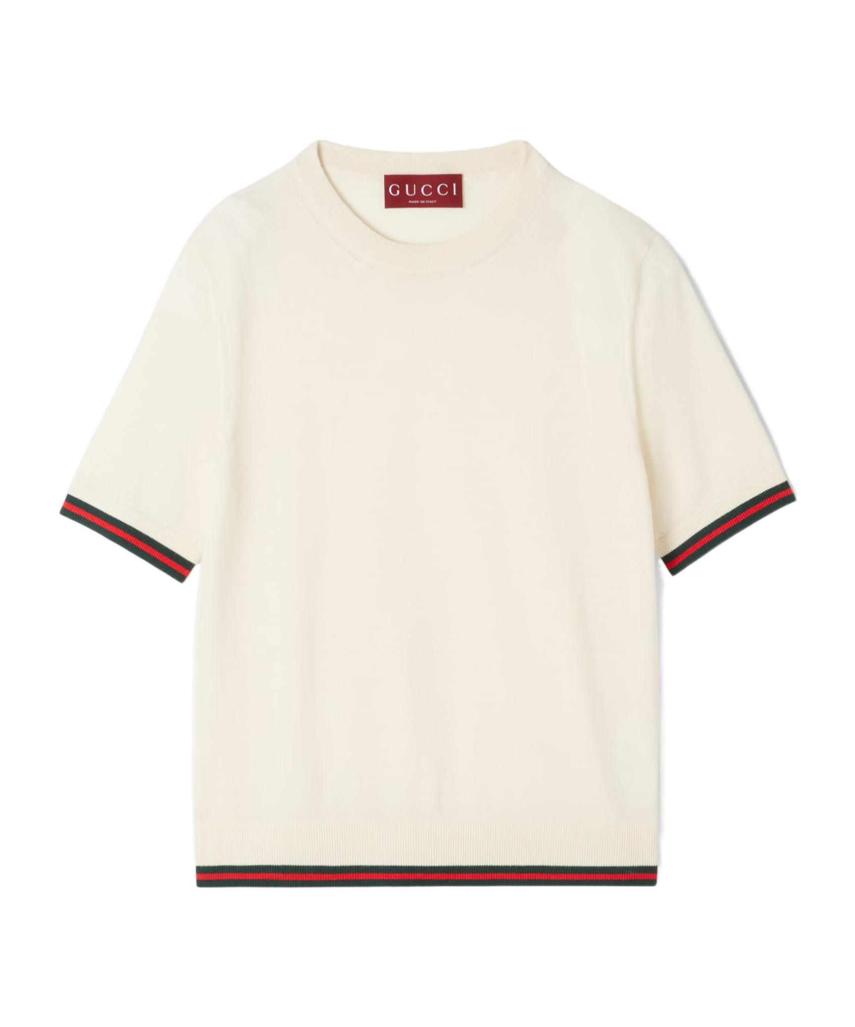 GUCCI★グッチ★素敵！Short Sleeve Two-Piece Cashmere Top 628389_XKBH9_2184_001_100_0000