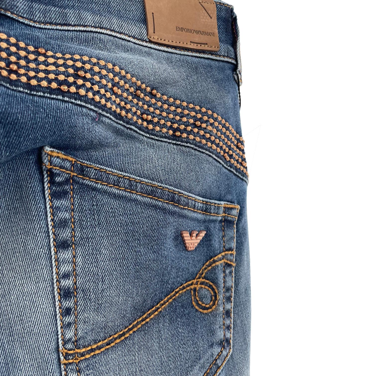 Armani Jeans Zipper Button Denim Pants in Blue | Lyst
