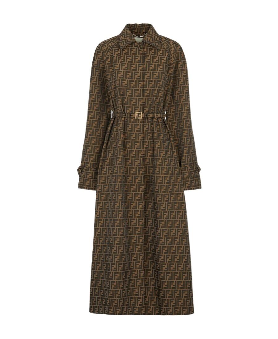 d*9様 ✨レア美品✨FENDI ブラウン トレンチコート ベルト付き　レディー FENDI (フェンディ) 21AW Authentic Trench Coats FF8824 AFLN FF