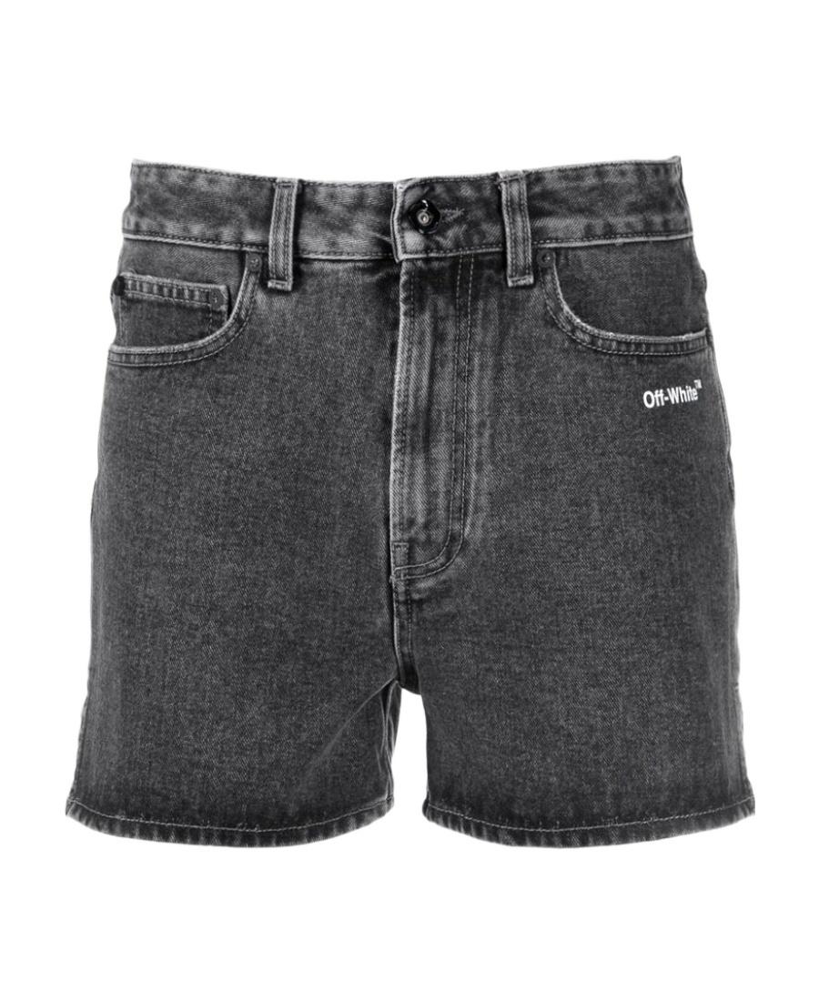 ショートパンツ OFF WHITE Women Shorts  Burmudas OWCH025S25FLE0010701 Black Shorts for Women Bermuda Shorts Casual Elastic High Waisted