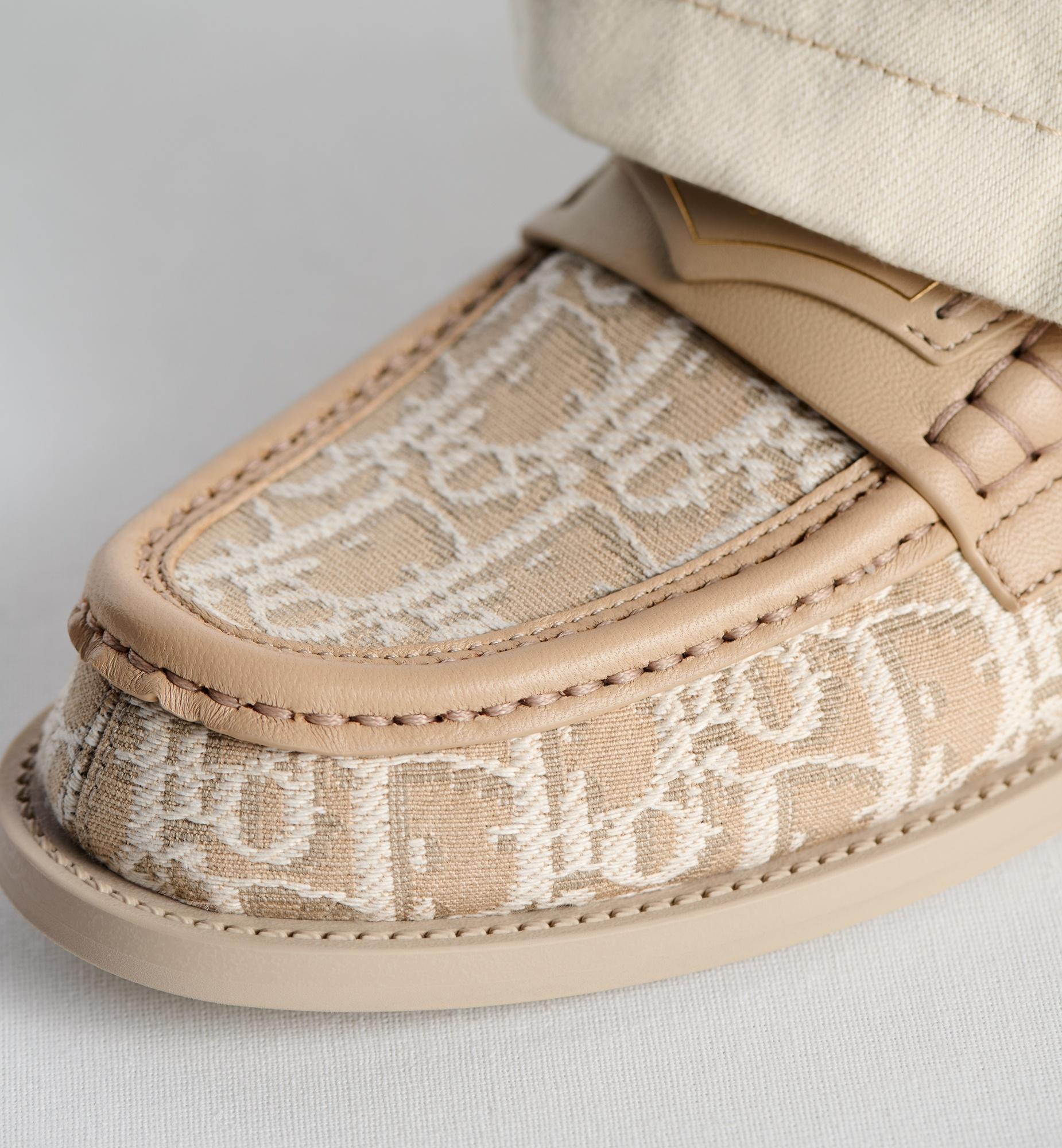 Dior Christian Logo Jacquard Slip-On Sandals in White | Lyst