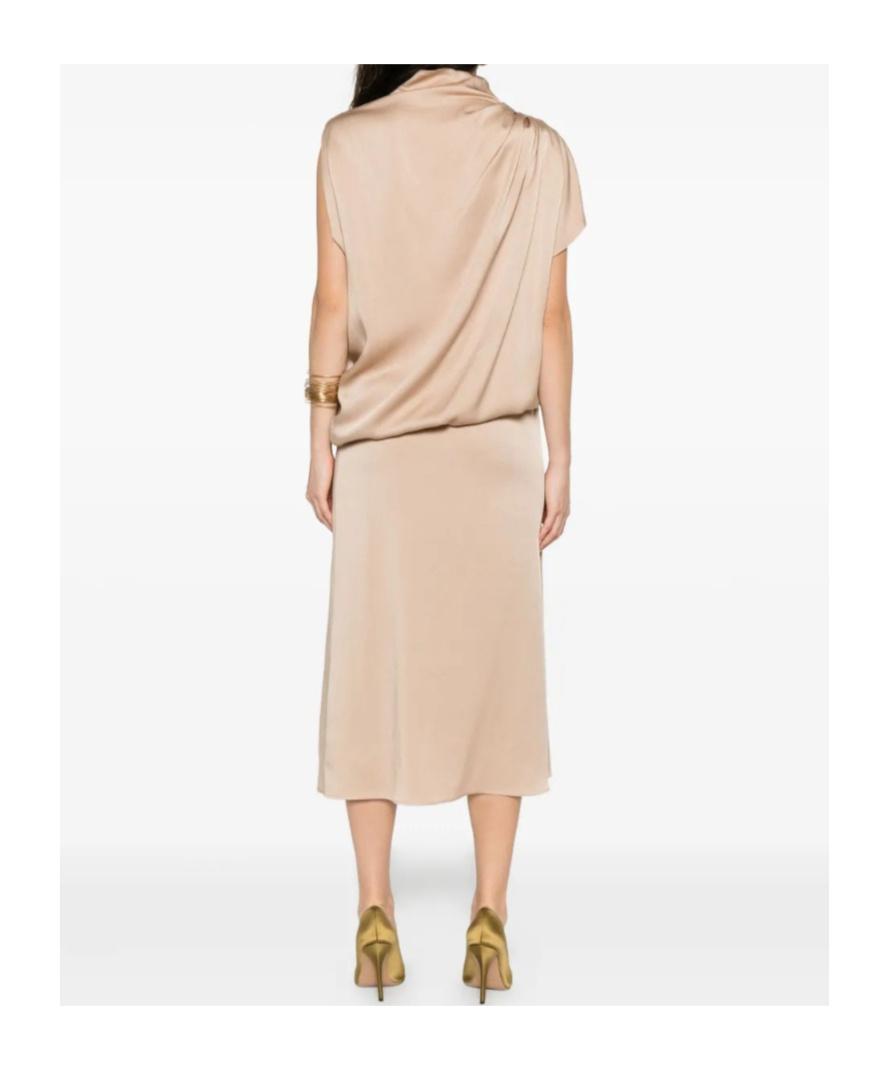 ワンピース FABIANA FILIPPI KNIT DRESS WITH LACE HEMLINE Fabiana Filippi Knit Dress With Lace Hemline In Neutral