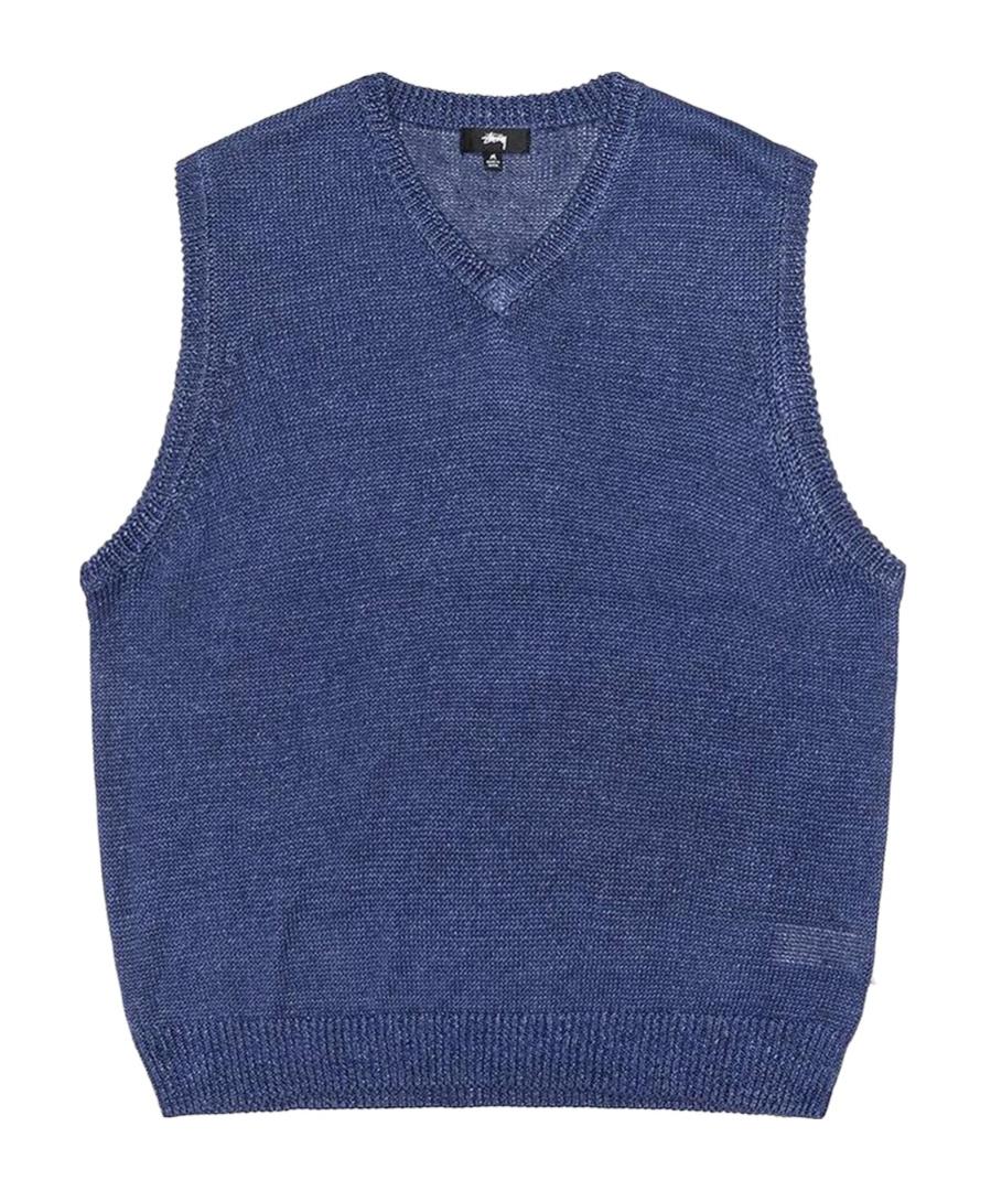 Stussy Sleeveless Knitted Vest in Blue for Men | Lyst UK
