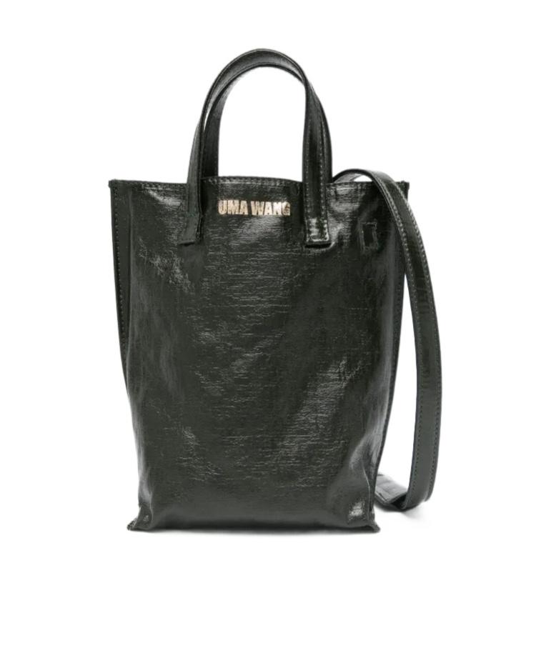 トートバッグ UMA WANG Woman Tote bags Green UB0063 UW490 Uma Wang Shopper Bag Canvas - Dark Green - Women | UB0063UW490