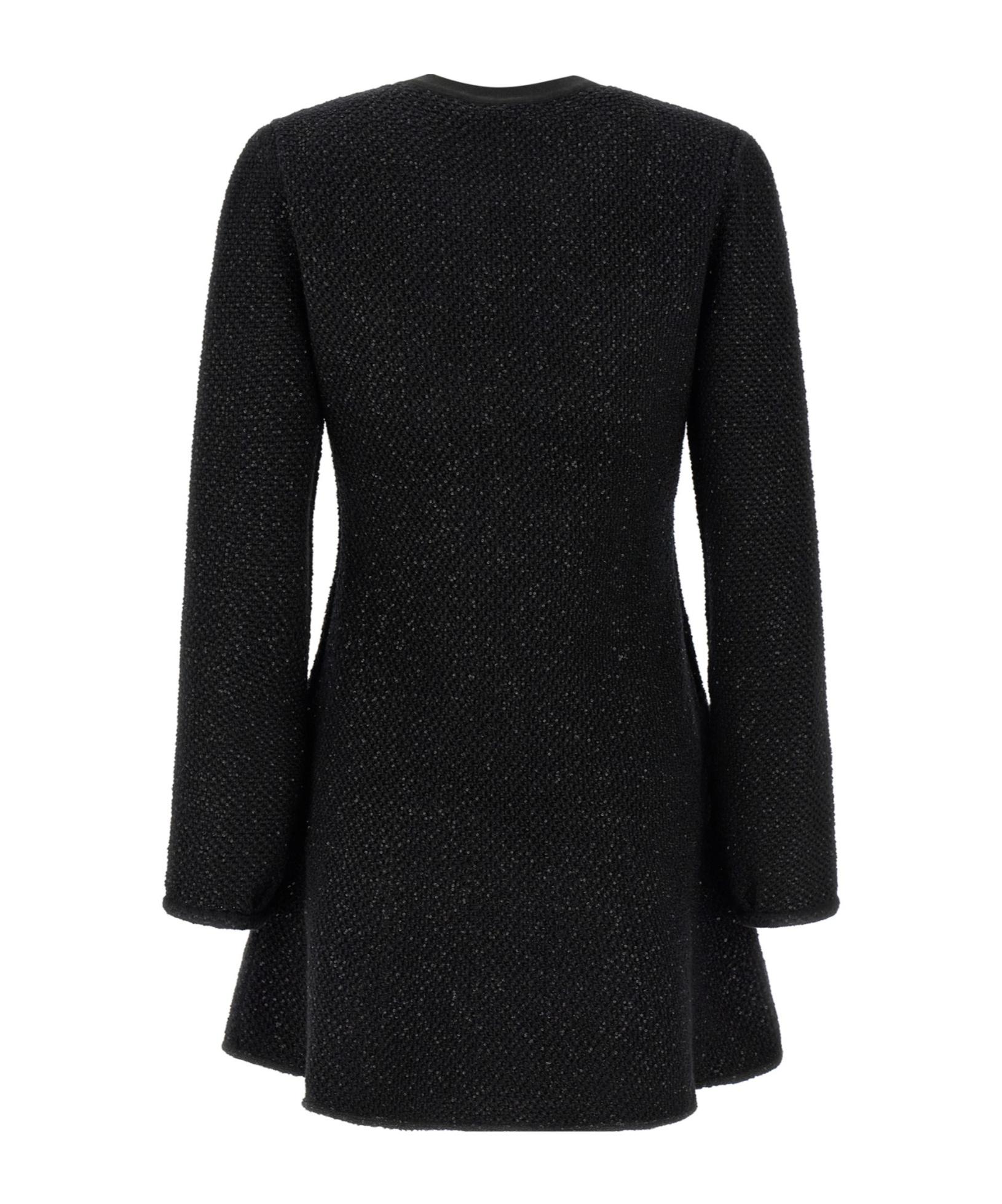 black knit bow mini dress self portrait Self-Portrait Sequin Embellished Knitted in Clothing