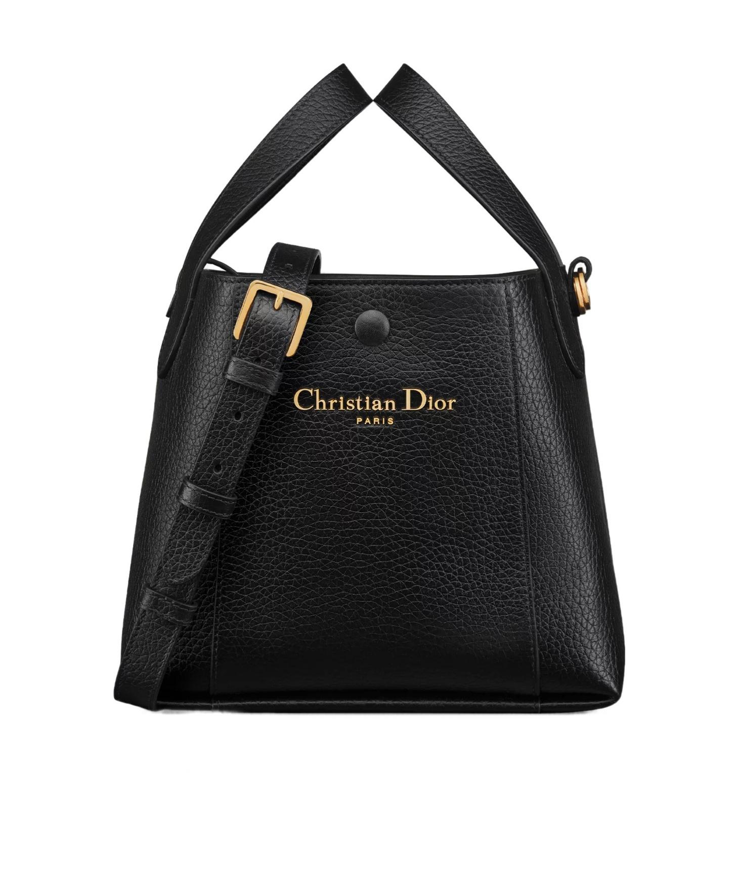 Dior Small Signature Bucket Bag in Black | Lyst