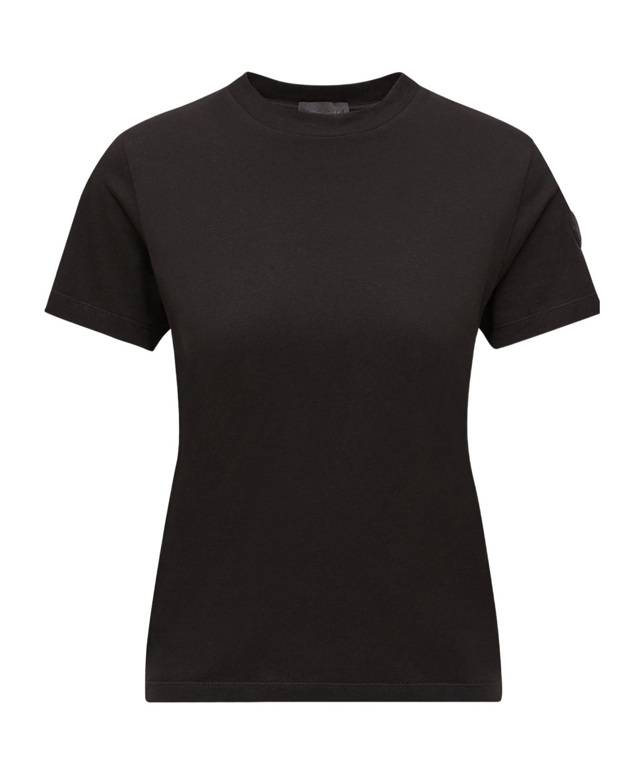 Tシャツ・カットソー MONCLER Women Polo Shirts 093 8C000 22 89A1K999 Black Moncler Women's' Logo Patch Polo Shirt in Black | LN-CC®