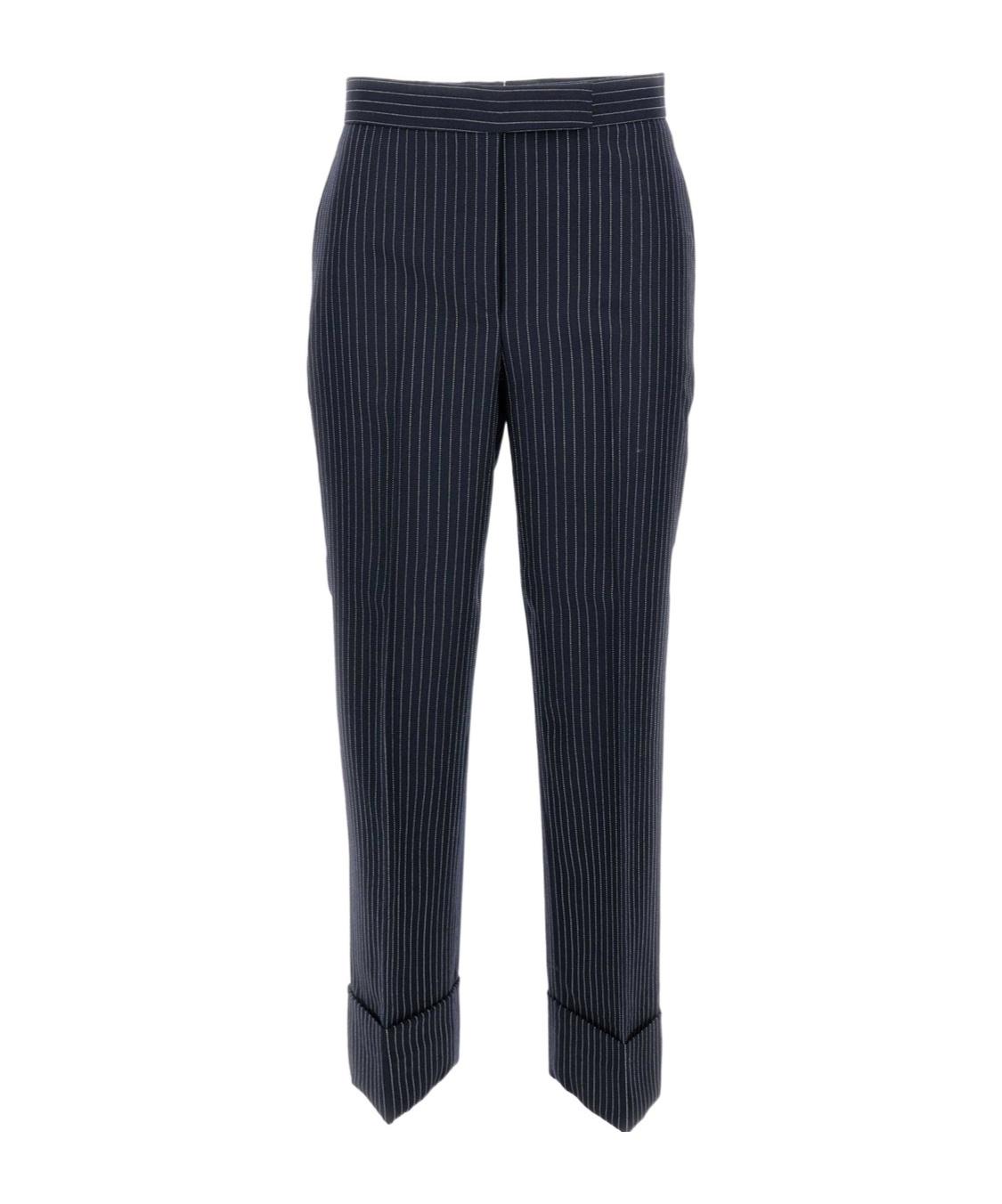 パンツ THOM BROWNE Women Straight Pants FJQ001F 00535982 Grey Thom Browne drawstring-waist Wool Track Pants | Grey