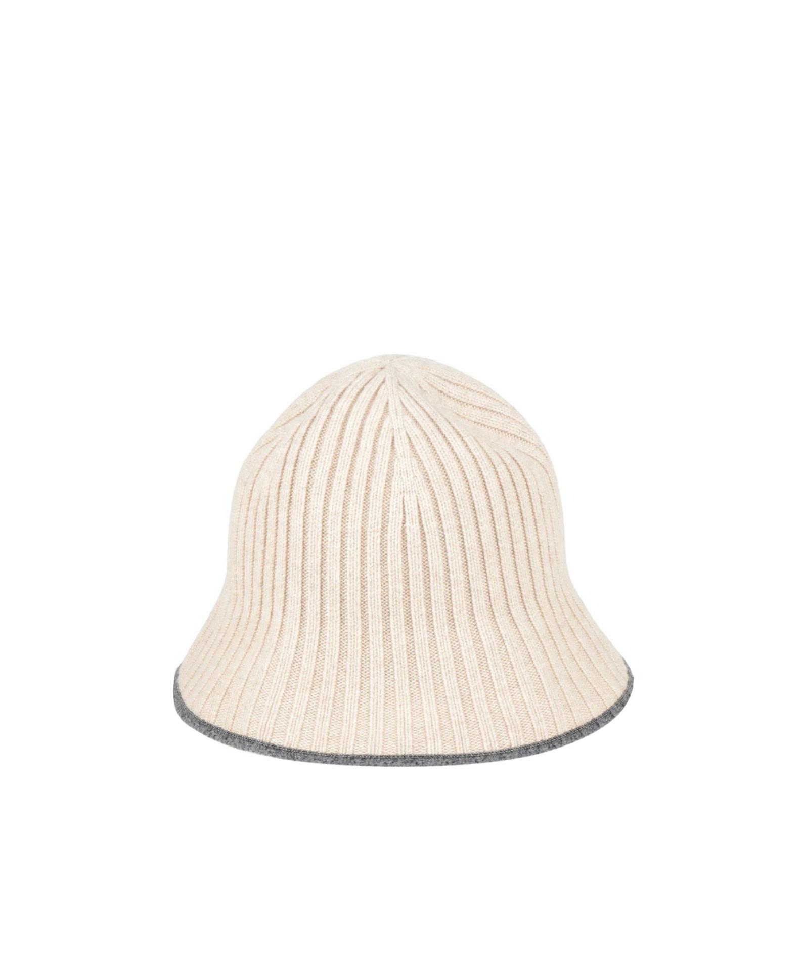 Brunello Cucinelli Beige Silk Bucket Women\'s Hat Brunello Cucinelli Metallic Ribbed-Knit Bucket Hat | THE OUTNET main image 4
