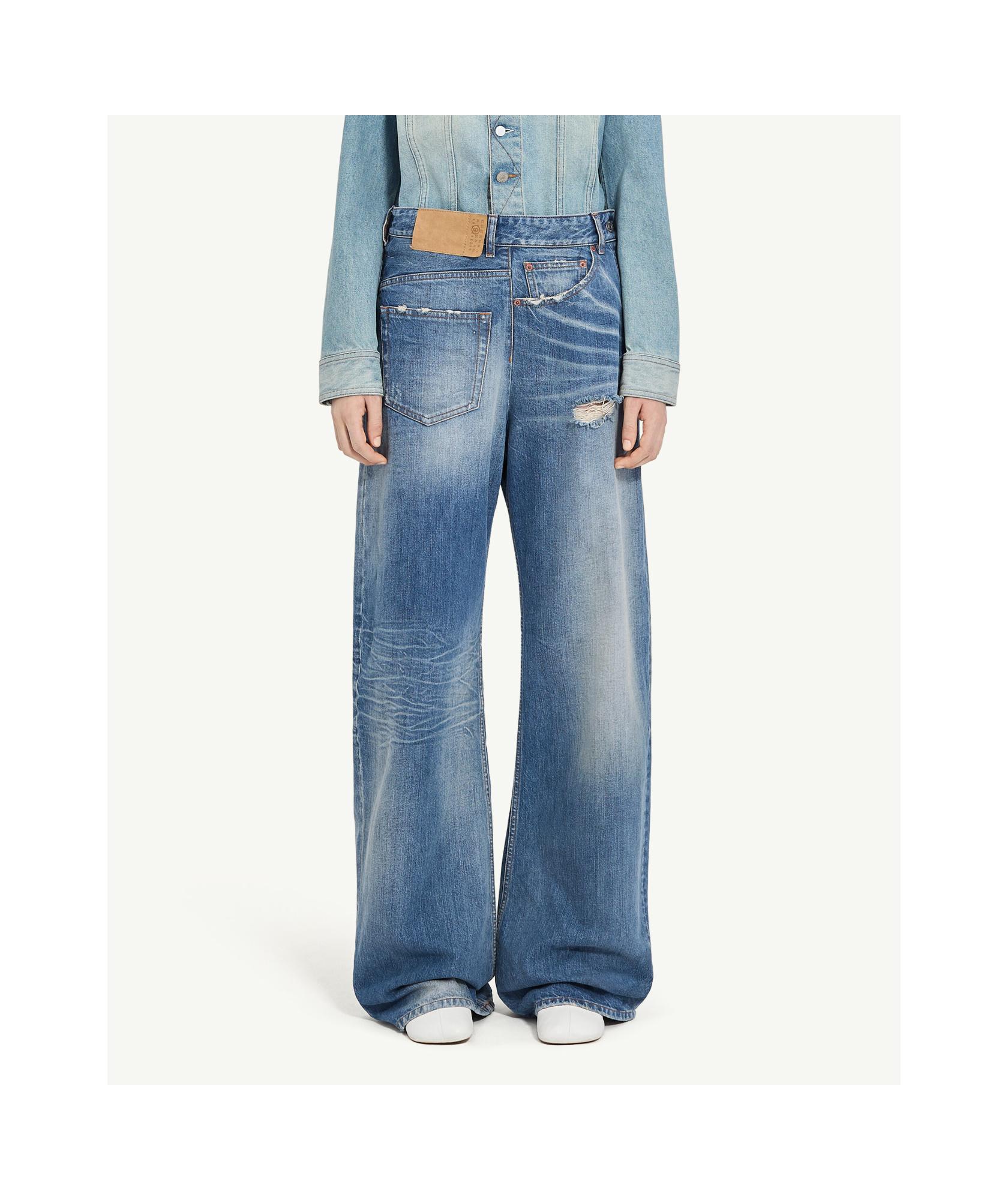 MM6 by Maison Martin Margiela Twist Distressed Wide Leg