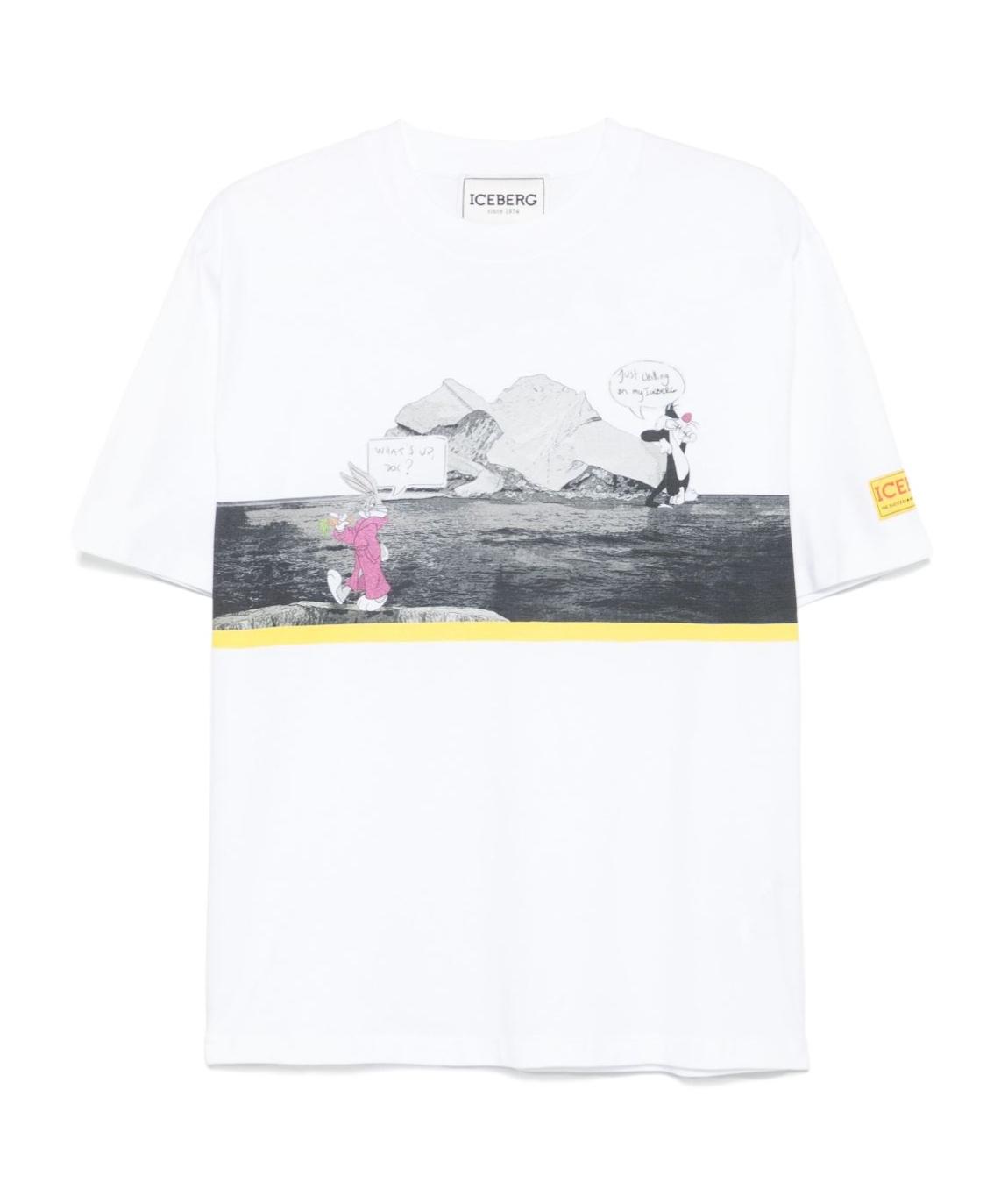 Tシャツ・カットソー ICE B ICEBERG Men T Shirts F018 63061101 White ICE B ICEBERG Men T-Shirts F018 63061101 White