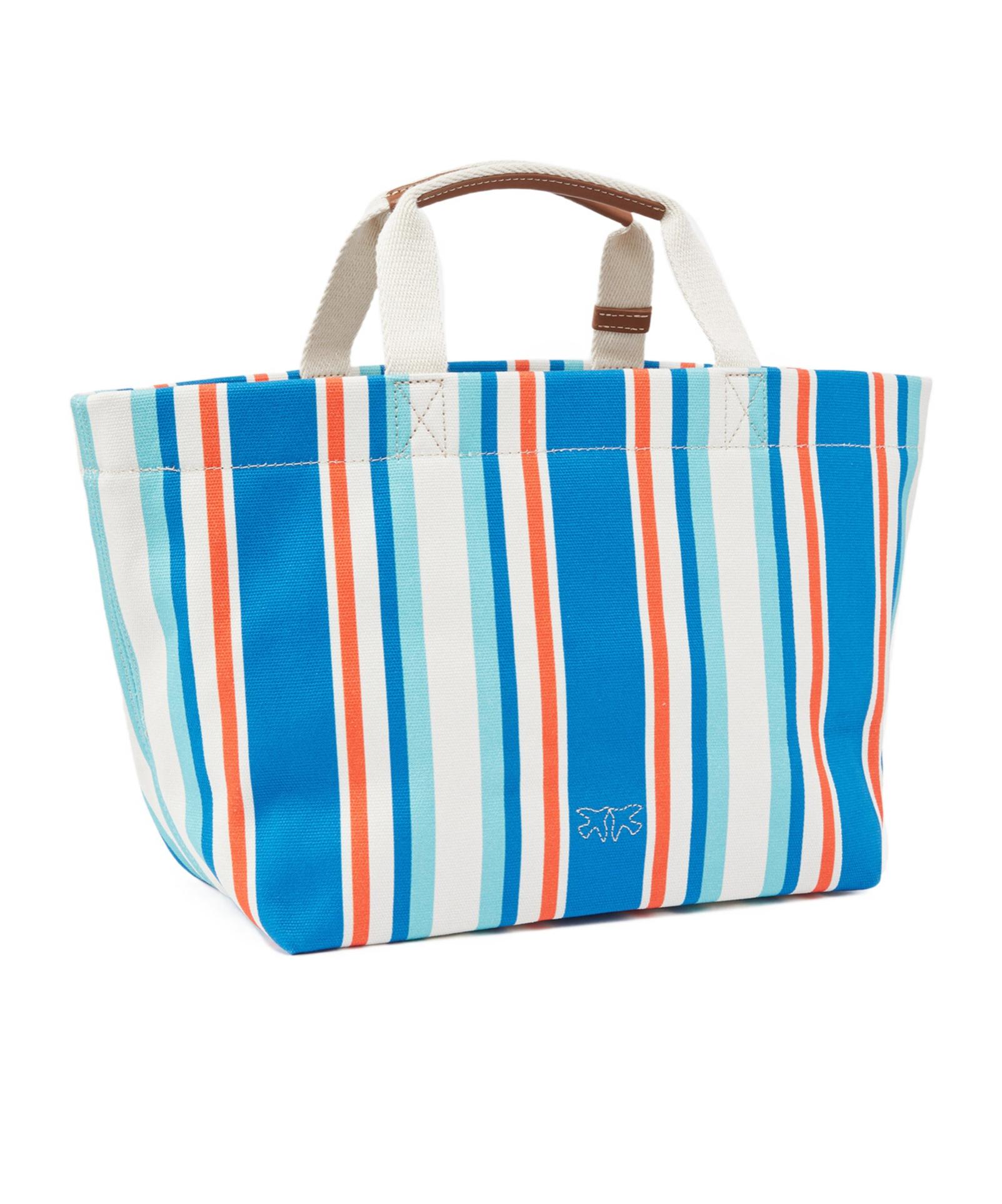【関税&送料込】Pinko Medium Shopper Bag In Striped Canvas Medium shopper bag in striped canvas PINKO → Shop Online
