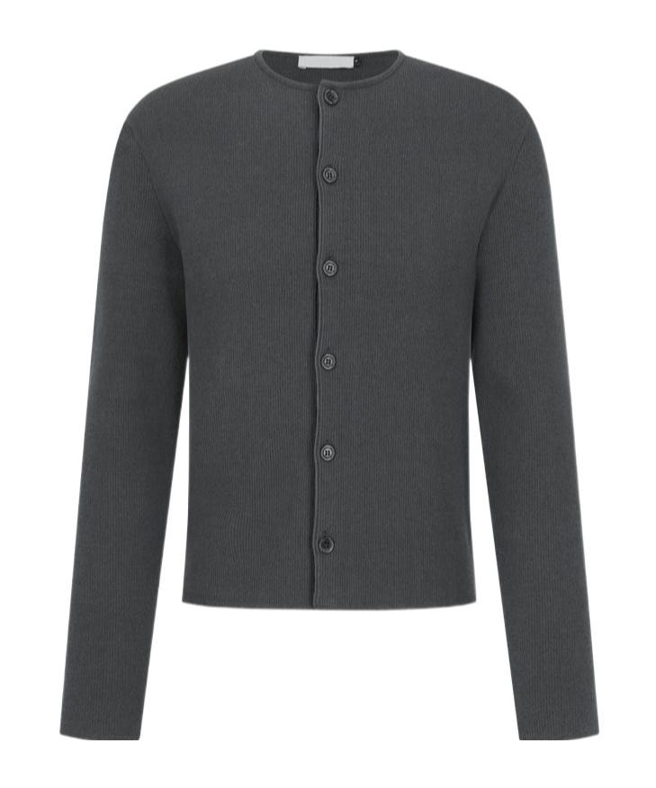 Amomento Stripe Button Up Cardigan in Grey for Men | Lyst UK