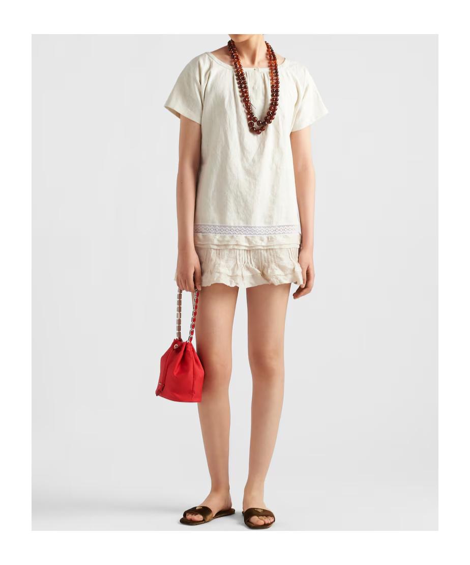 Prada Linen Dresses for Women | Lyst Prada Linen Dresses for Women | Lyst