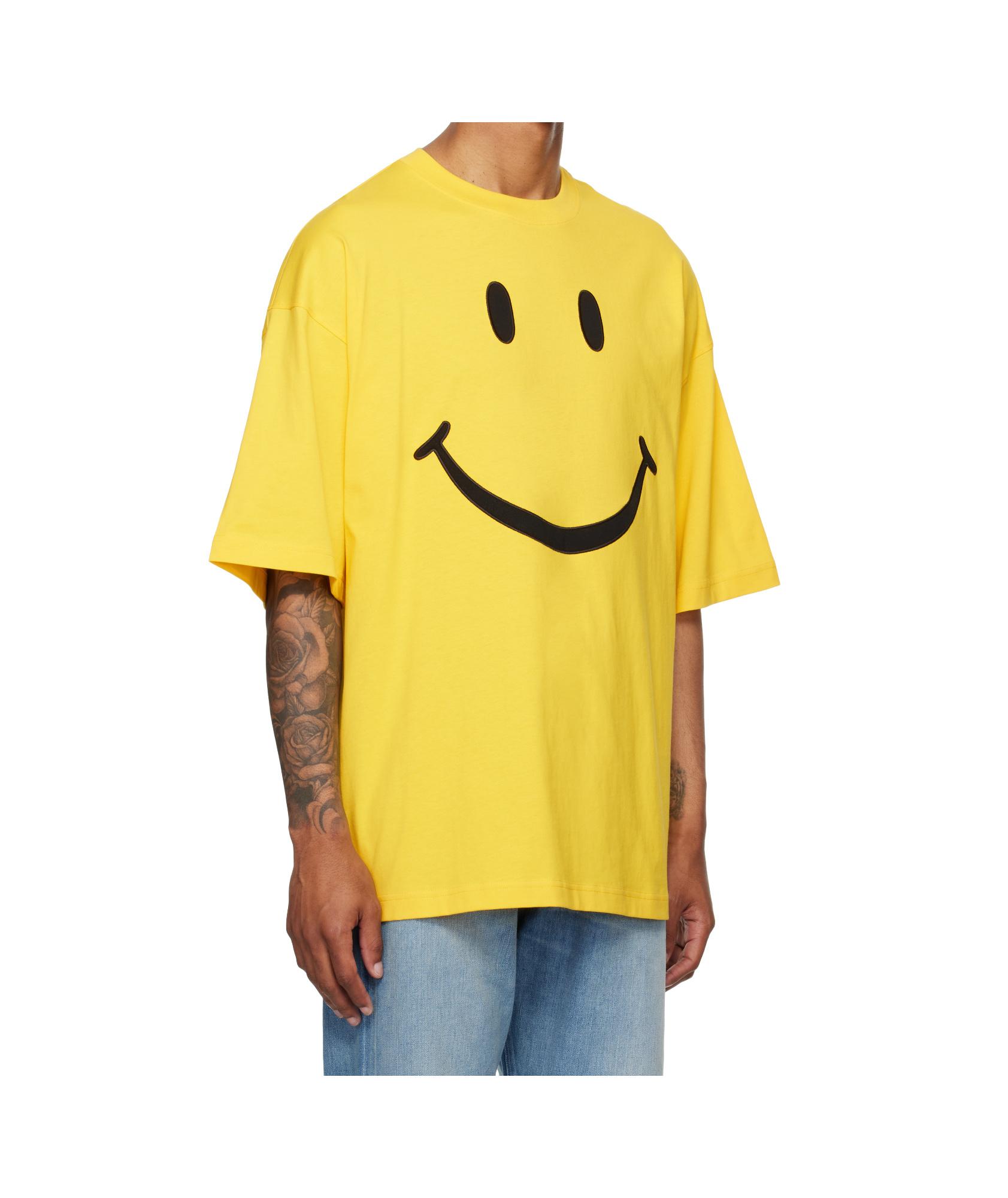 Tシャツ・カットソー MOSCHINO Men Polo Shirts V0731 20411032 YELLOW Moschino Kids Moschino Kids Smiley Face T-Shirt in Yellow