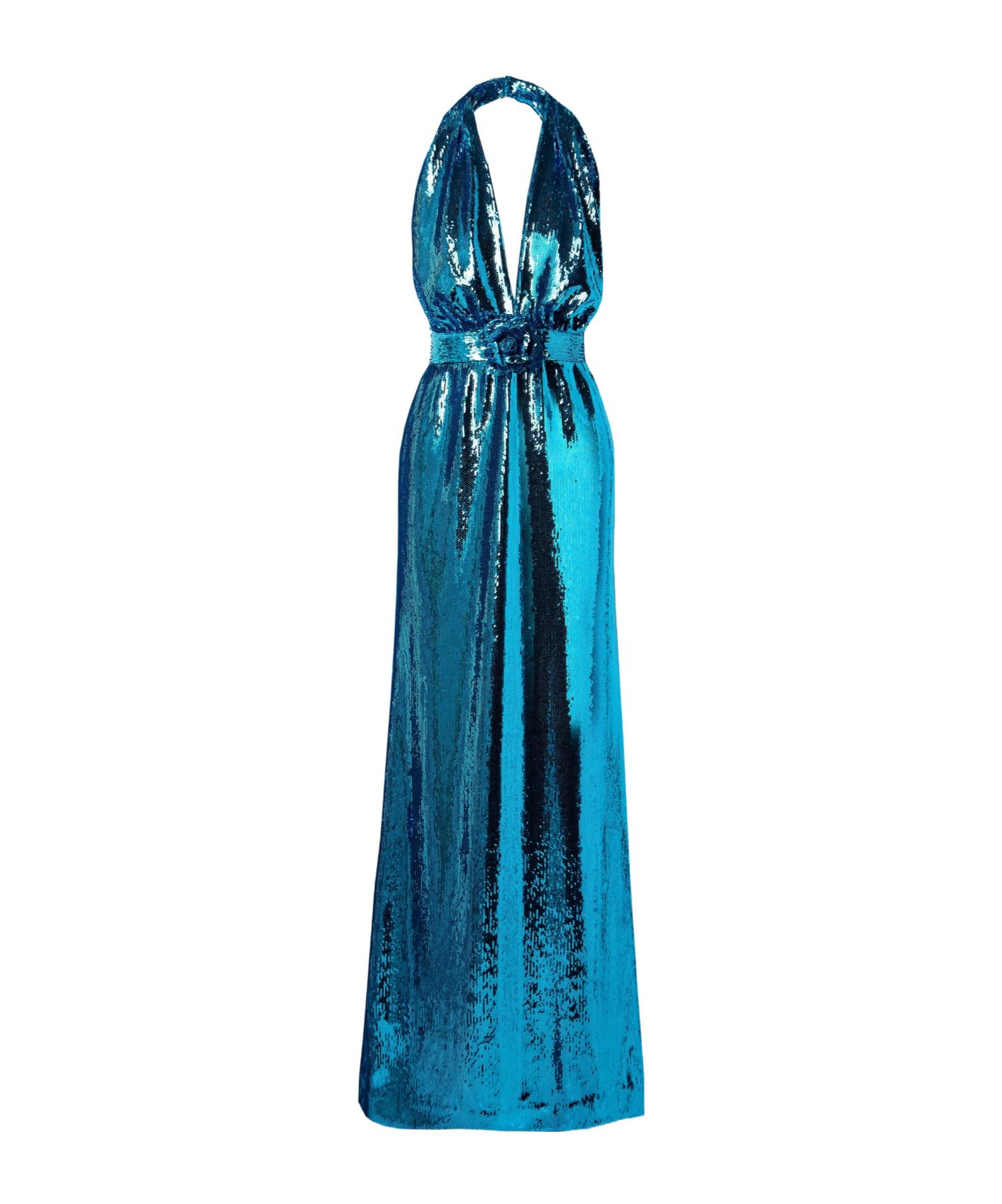 peppermayo blue floral dress Floral Applique Maxi Dress main image 1