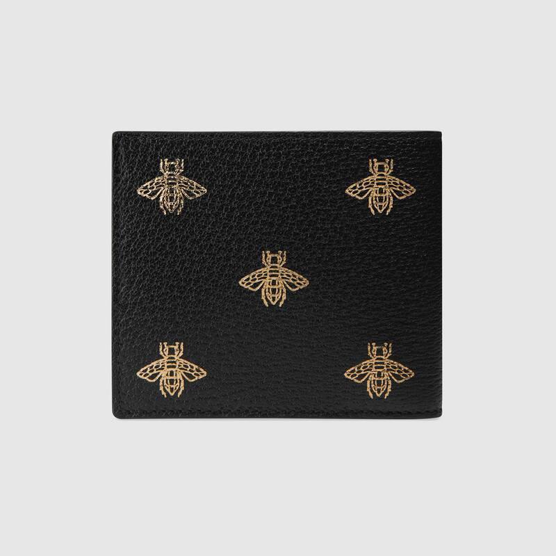 Gucci Bee Star Wallet in Black for Men | Lyst