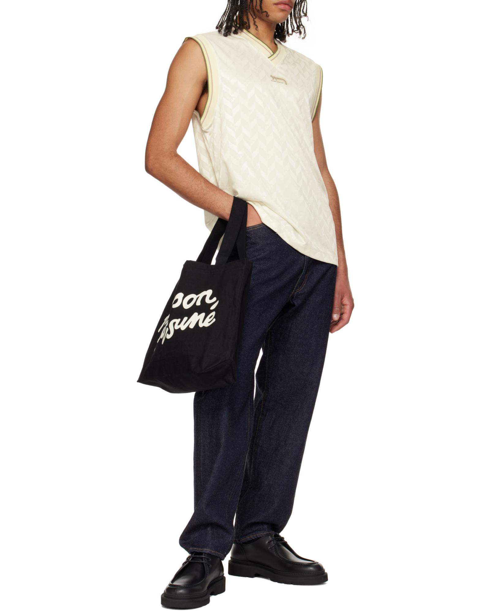 Maison Kitsuné Handwriting Tote in Black for Men | Lyst