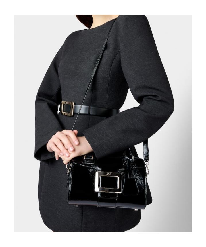 Roger Vivier Belle Vivier Mini Bowling Bag in Black | Lyst