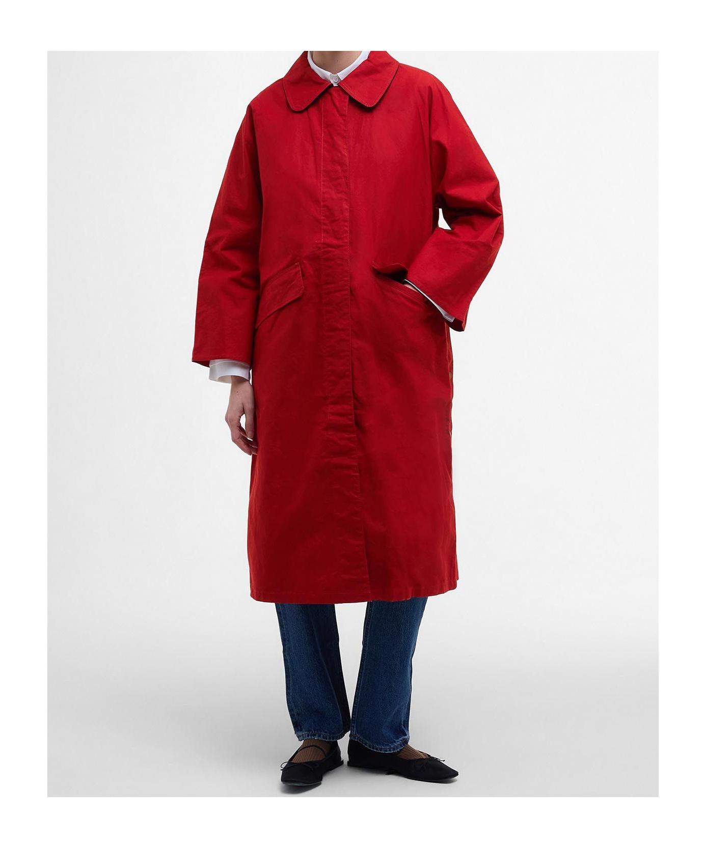 Barbour Single-Breasted Coats in Red | Lyst