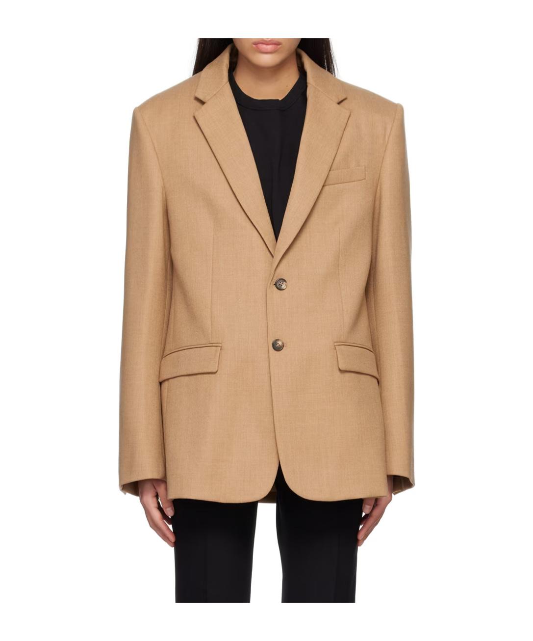 【WARDROBE.NYC】satin-trimmed merino wool ブレザー WARDROBE.NYC Silk-satin trimmed double-breasted grain de