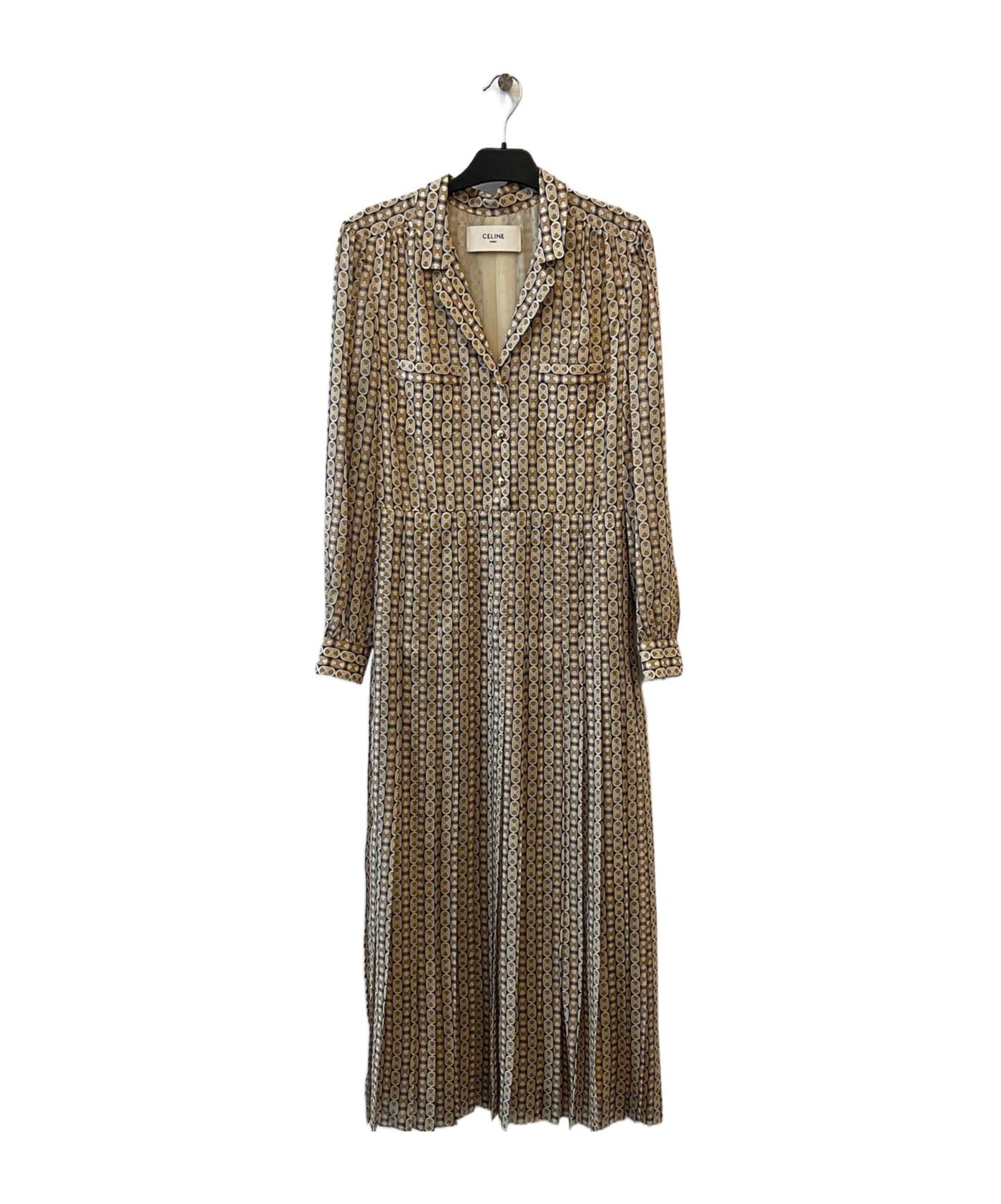 CELINE★セリーヌ LONG SHIRT DRESS IN SILK CREPON RR08P0I57 RR08G0765-01CX_2_SUM25_W.tif