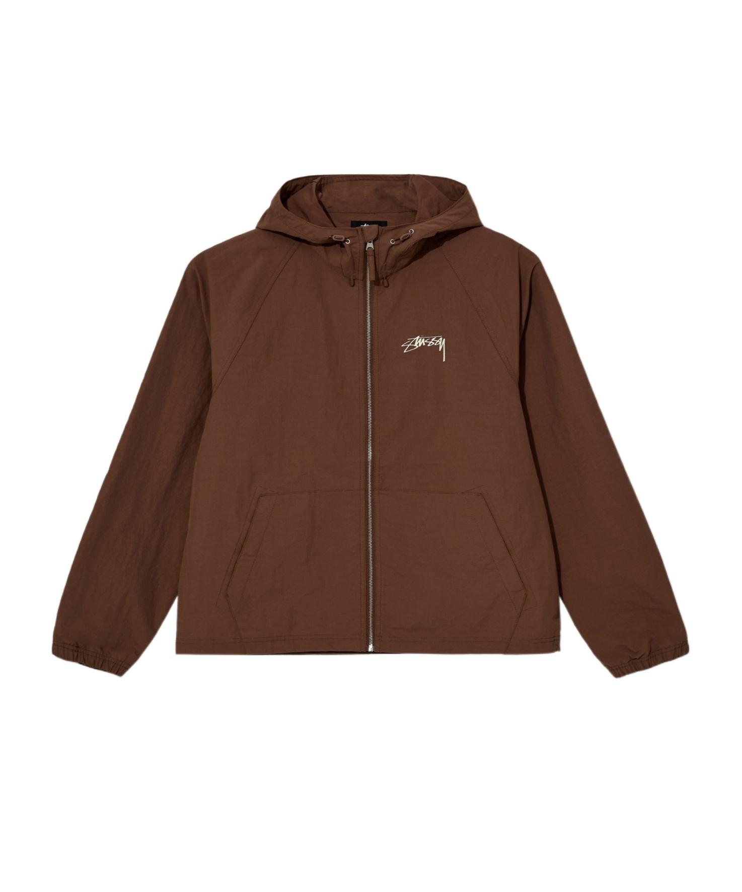 Stussy Zip Up Brown Jacket STUSSY WASHED CANVAS SHOP JACKET BRONZE