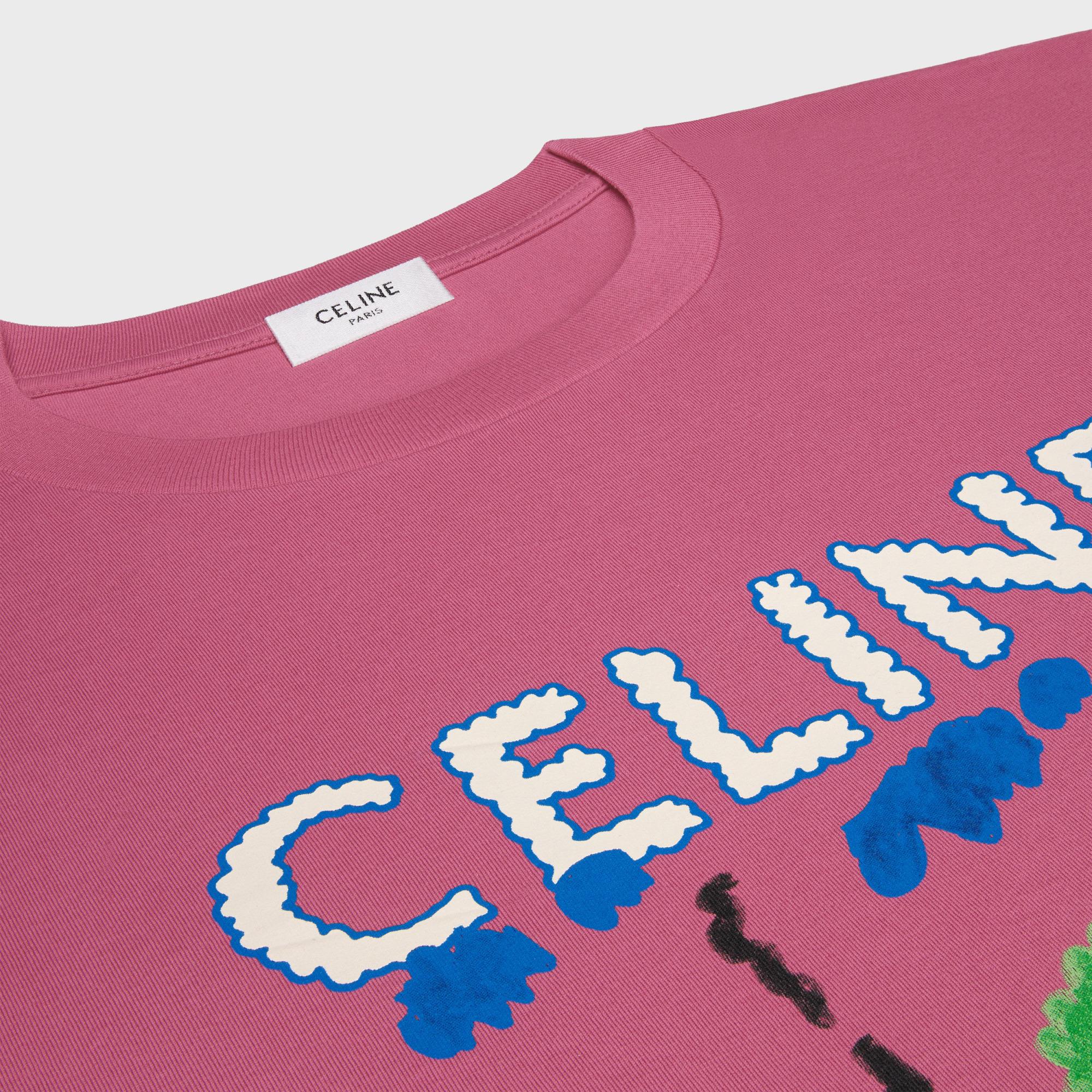 Celine Loose T-Shirt in Pink | Lyst