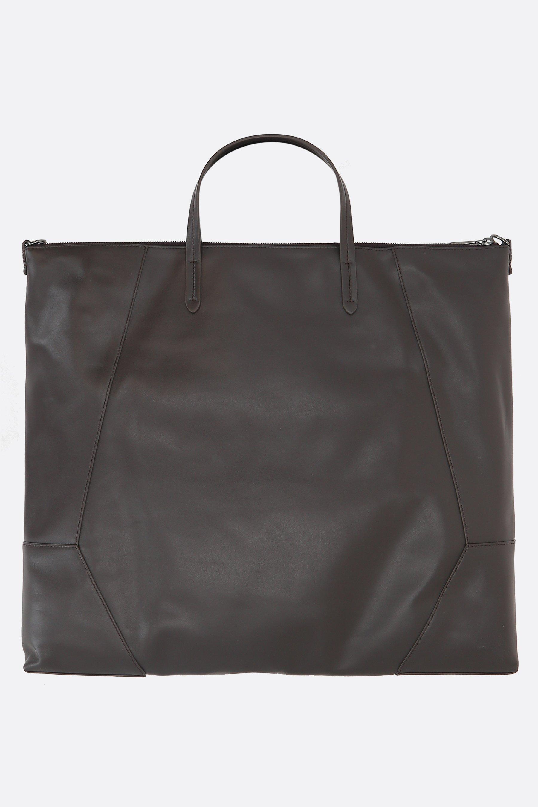 トートバッグ BRUNELLO CUCINELLI Woman Tote bags Dark MBHED2573 C8279 Brunello Cucinelli - Dark Taupe Suede & Leather Piping Tote
