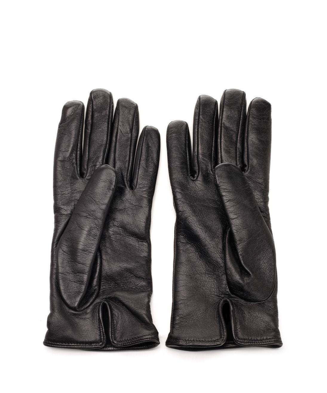 手袋 Chloe Two-tone nylon and leather gloves (CHC24SG017SKG 90Z) Chloé The Chloé Iconic Gloves In Leather in Clay brown