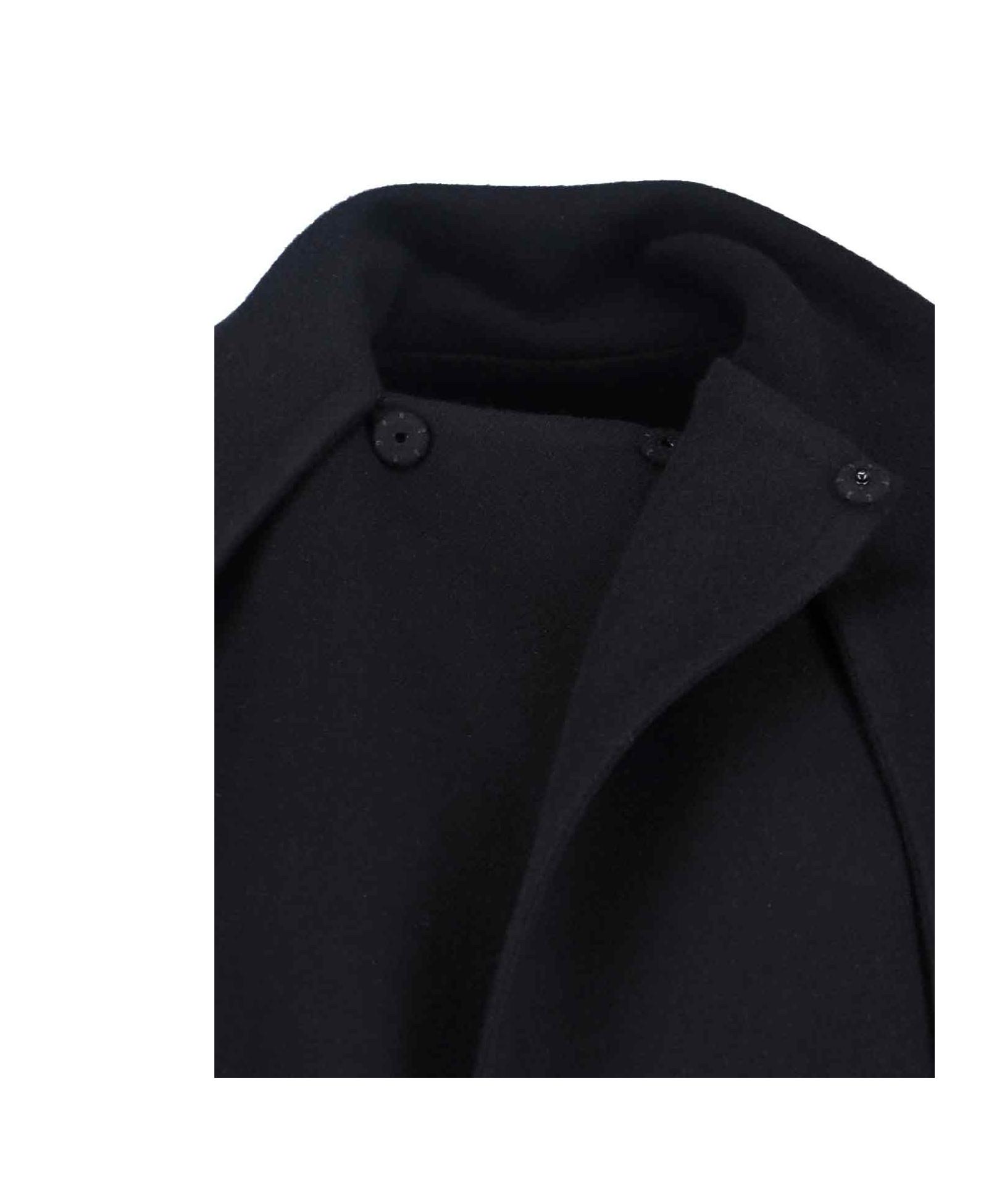 Balenciaga Scarf Detailed Coat in Black | Lyst