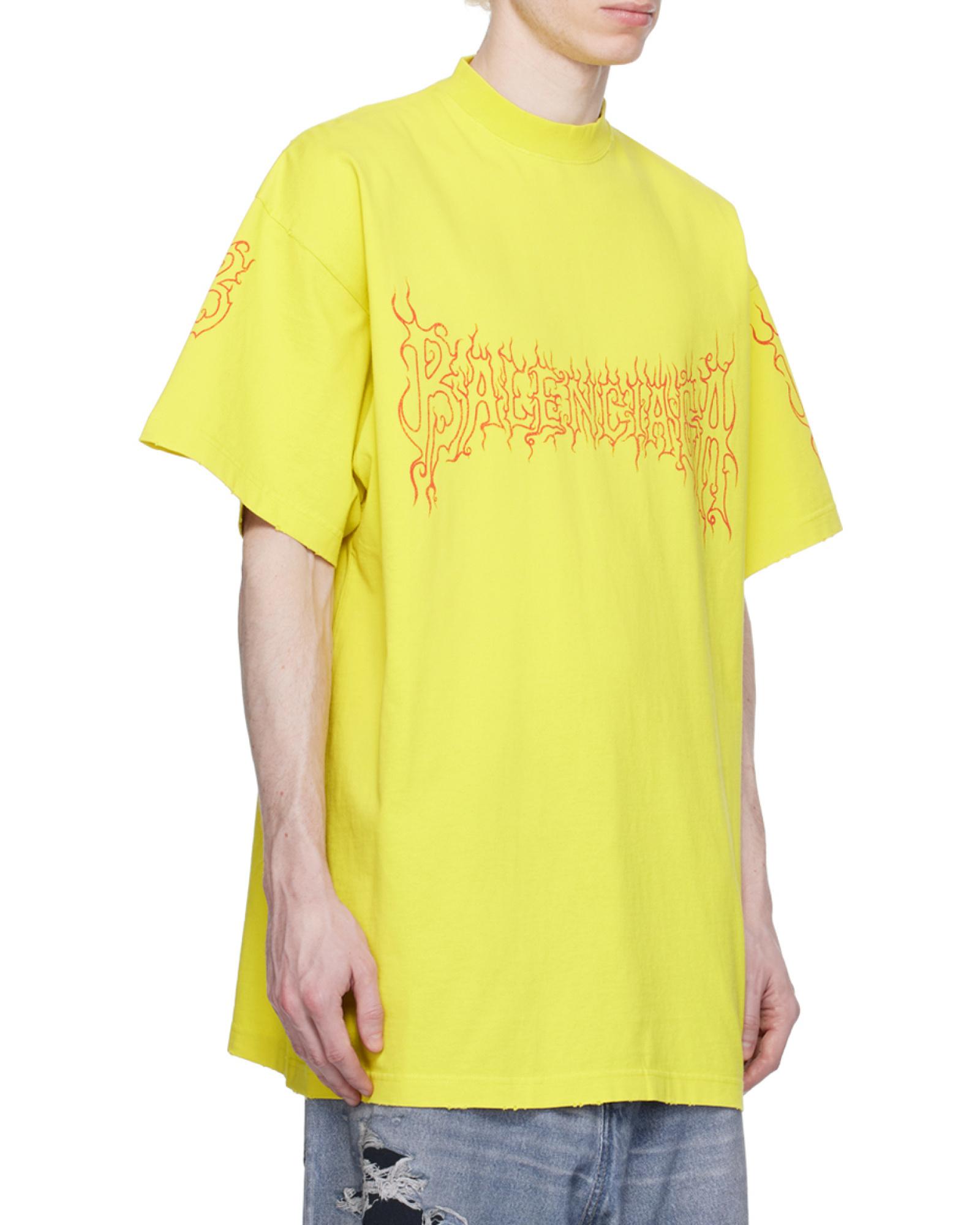 Balenciaga Oversized Darkwave T-Shirt in Yellow for Men | Lyst