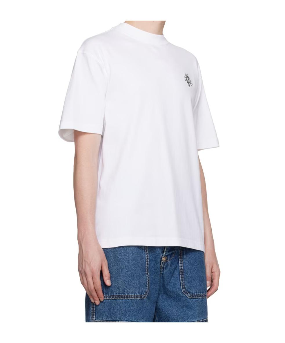 Eytys｜SHORT-SLEEVED ROUND NECK T-SHIRTS (Leon Faded Nav Eytys White Leon T-shirt In Faded Navy | ModeSens