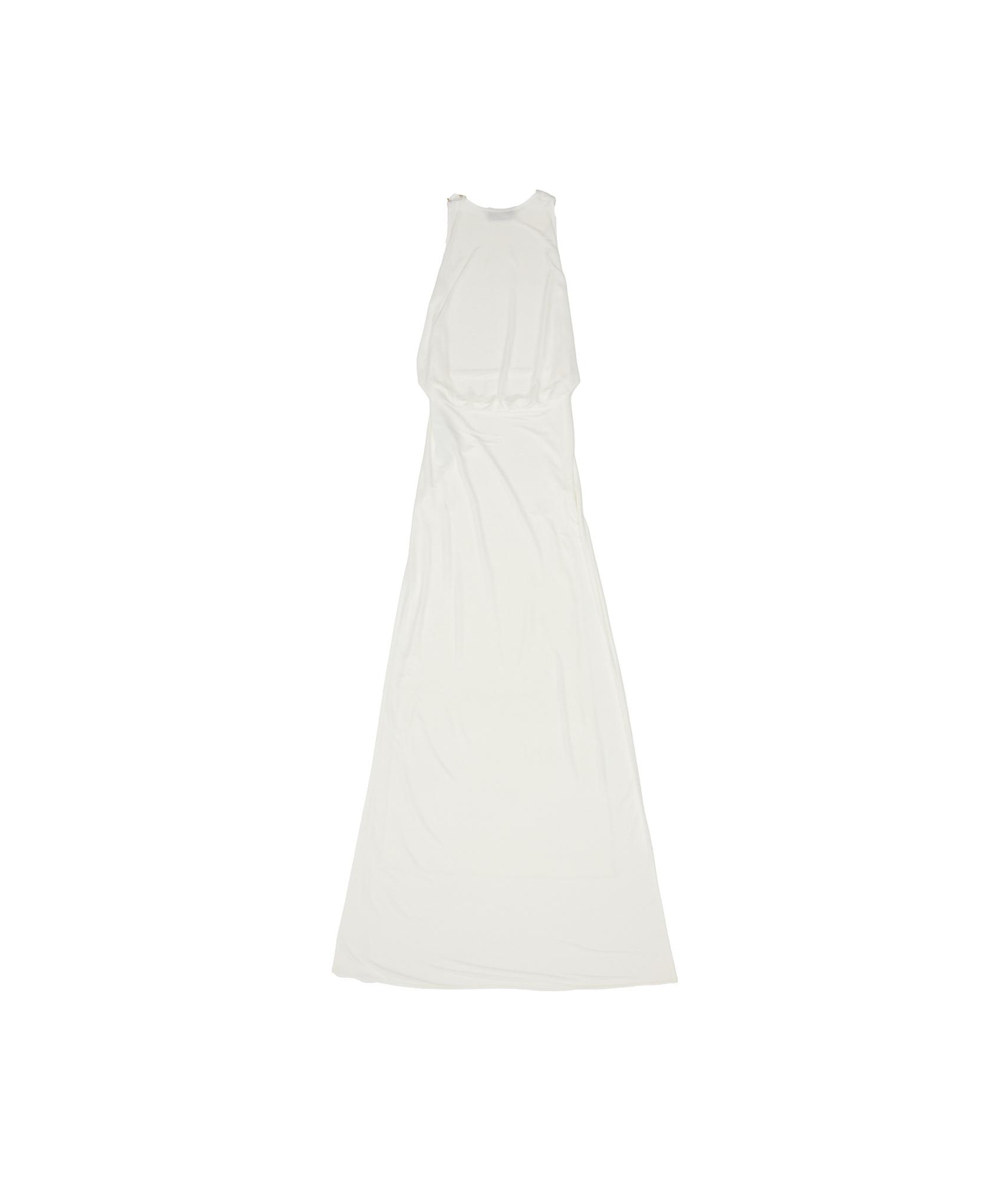 Gucci Crepe Long Dress in White | Lyst