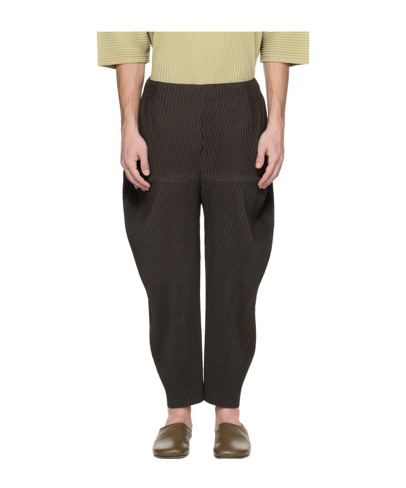 Homme Plissé Issey Miyake Kinetic Sculpture Trousers in Black for