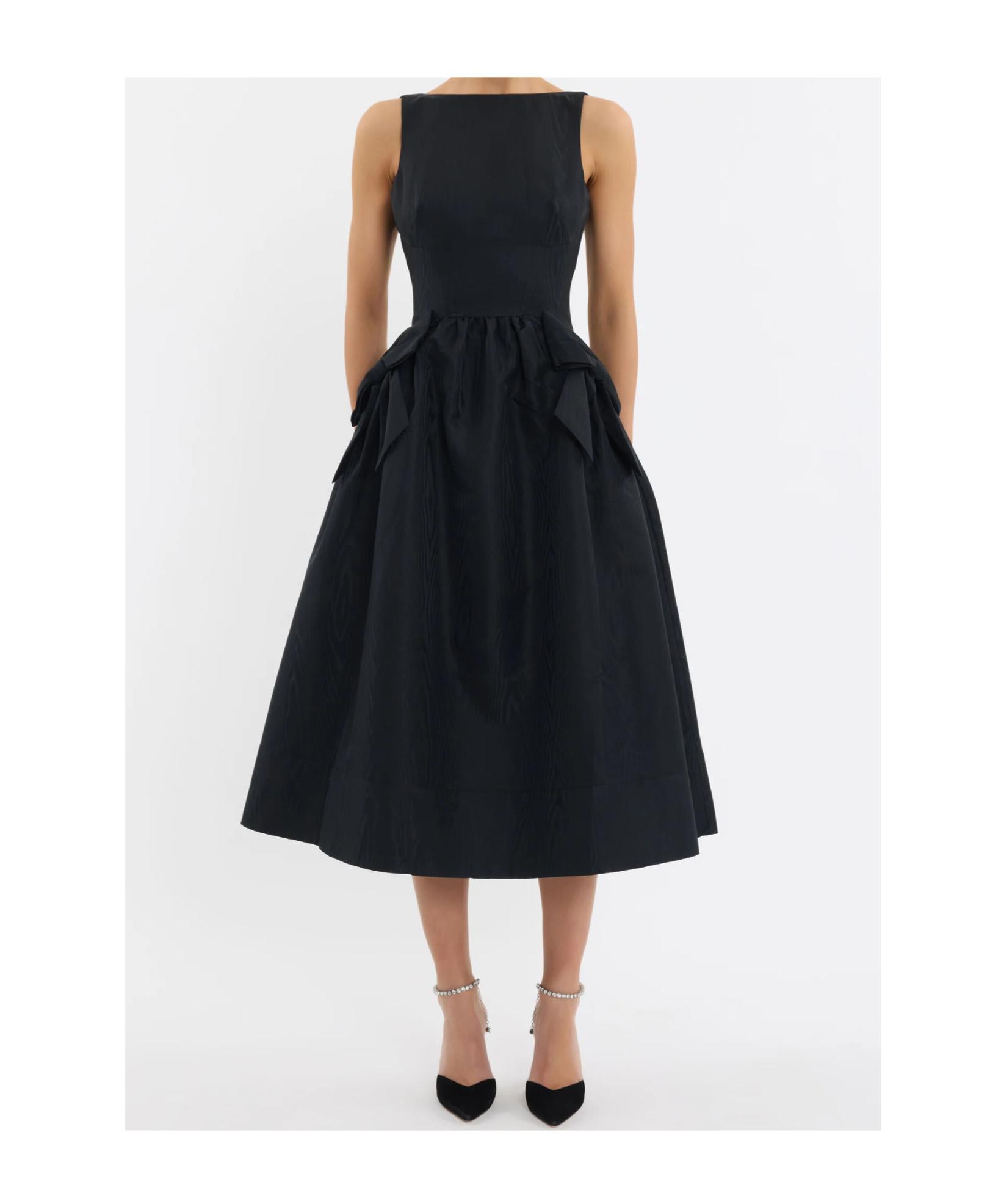 midi black strapless dress Women's Sips & Sparkles Black Sequin Strapless Midi Dress | Size: S