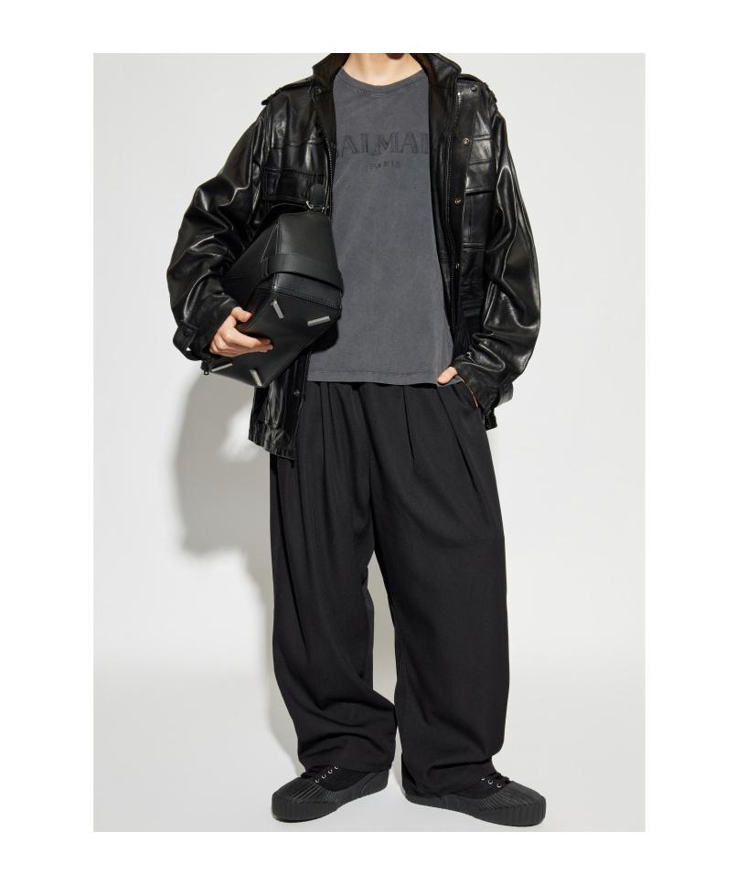 Balmain Multiple-Pocket Leather Jacket in Black for Men | Lyst