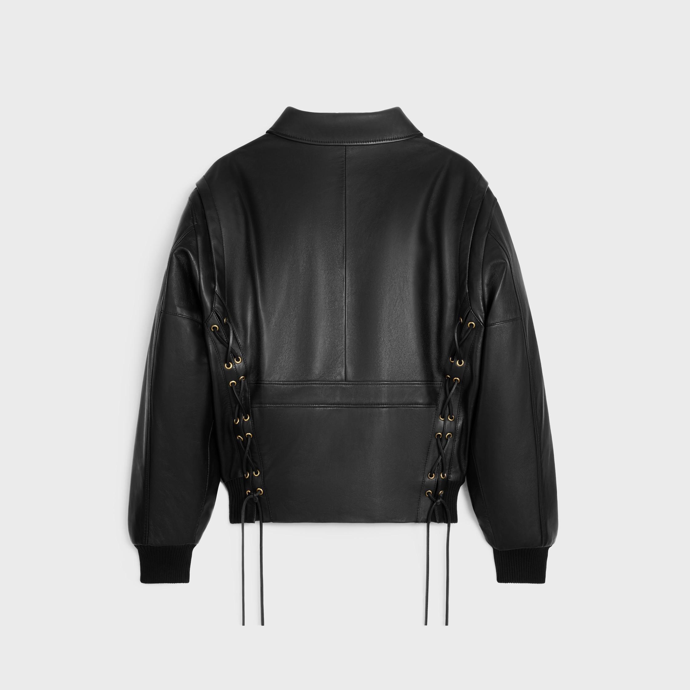 Celine Aviator Blouson Jacket in Black | Lyst