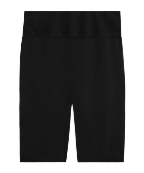 関税込 CELINE |MINI SHORTS 2Z530136K.38AW celine shorts in cotton fleece - BLACK / WHITE | CELINE