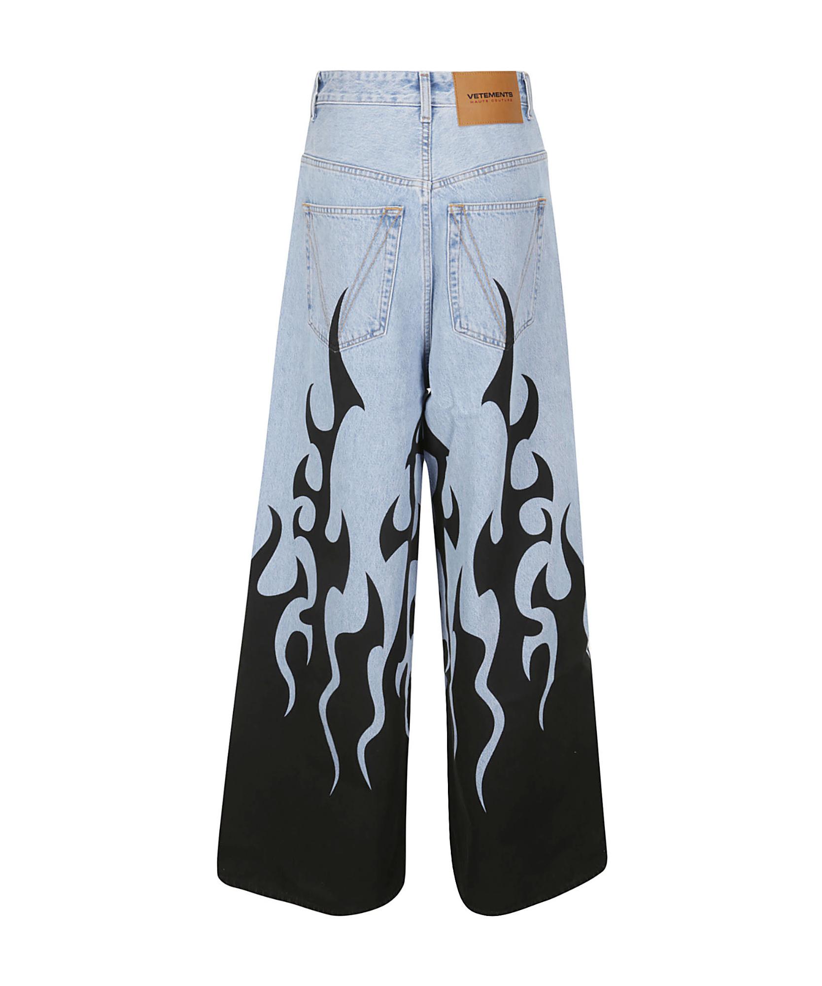 Vetements Fire Big Shape Jeans in Blue | Lyst