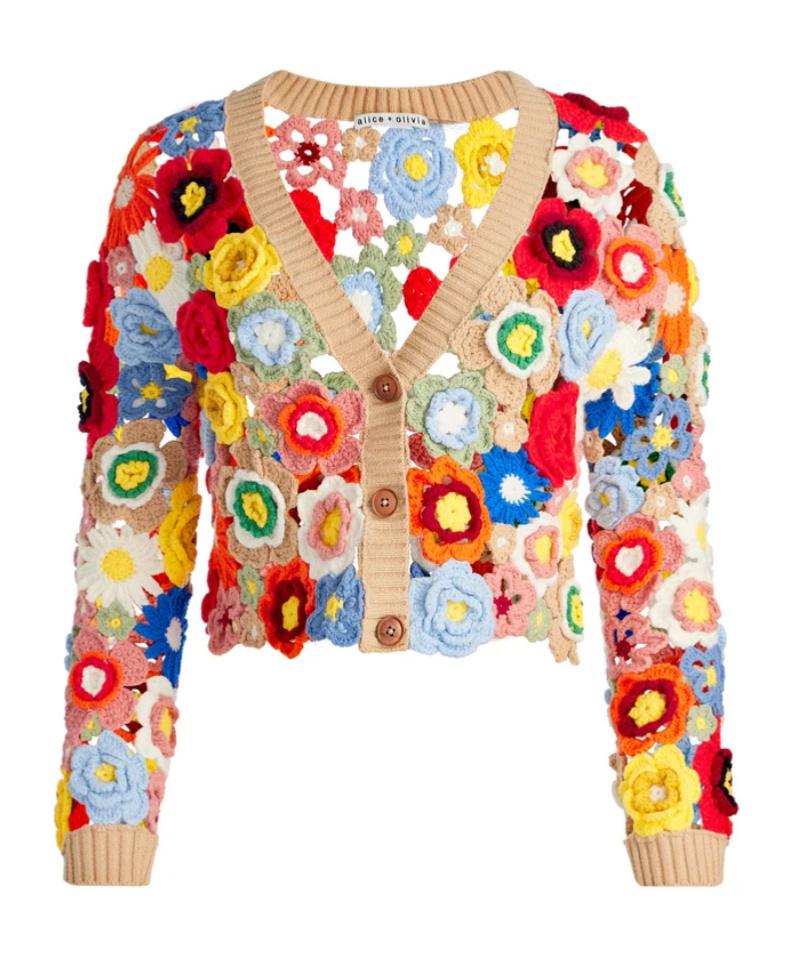 Alice+Olivia - alice olivia cat cardigan アリス カーディガン NWT Alice + Olivia kitty Puff Sleeve Bow Accent Cardigan