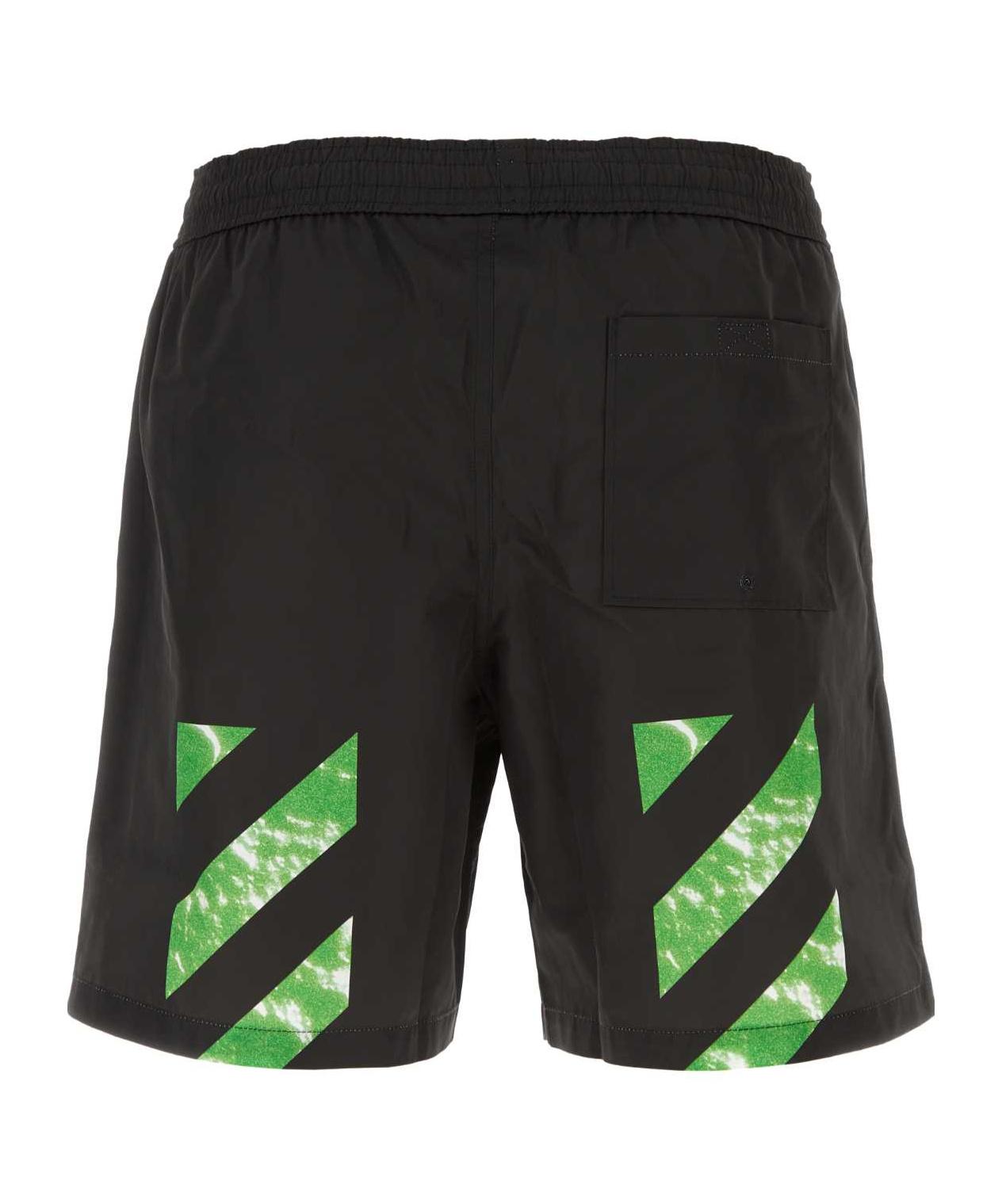 OFF WHITE Diag Print Swim Shorts 水陸両用 Off-White - OFF WHITE